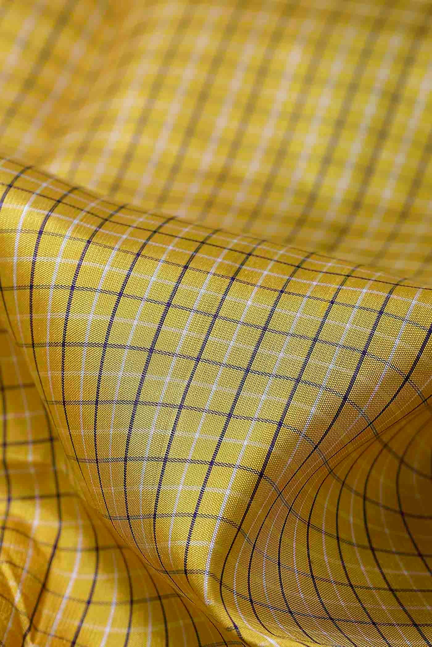 Yellow Kanchipuram Silk Saree