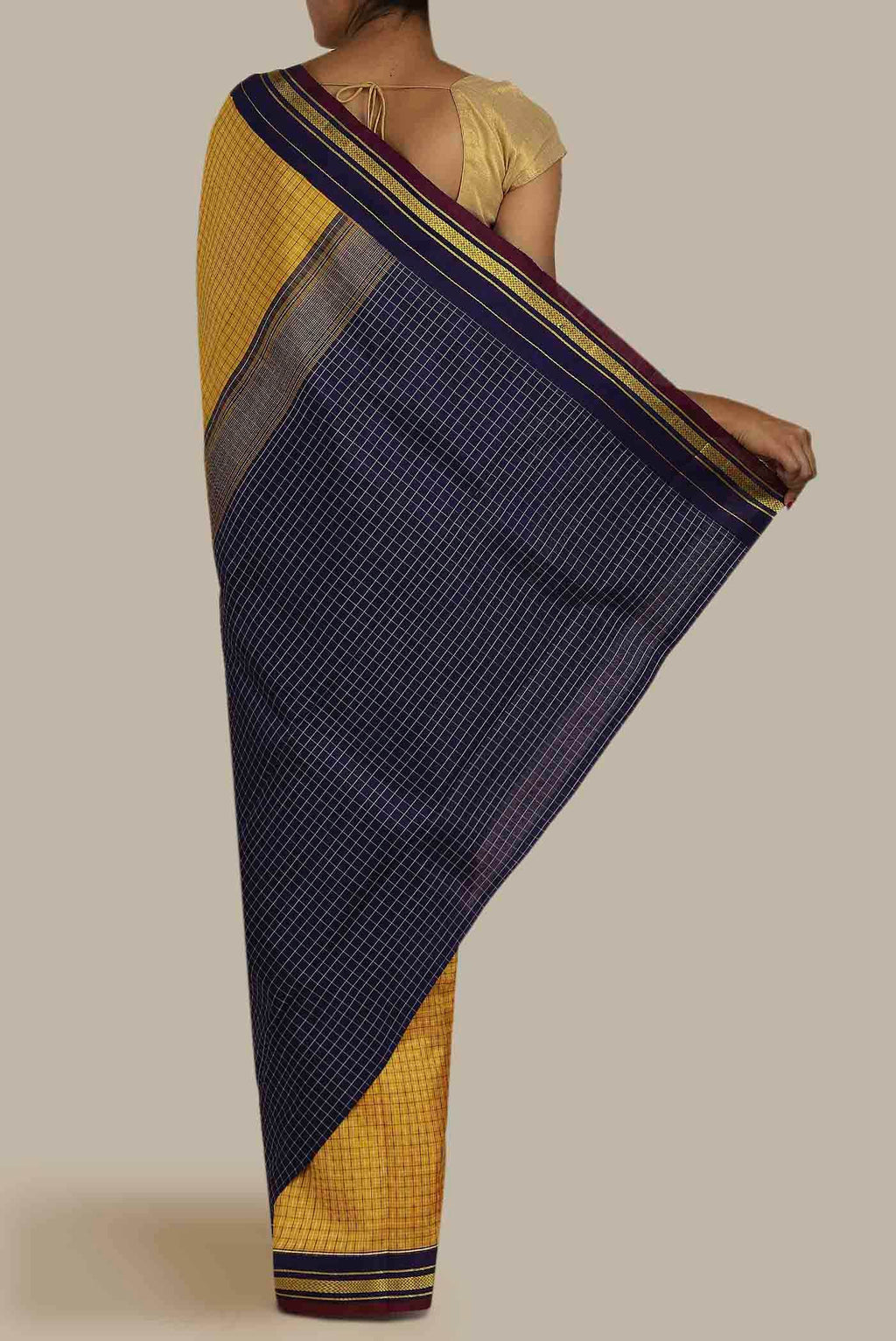 Yellow Kanchipuram Silk Saree