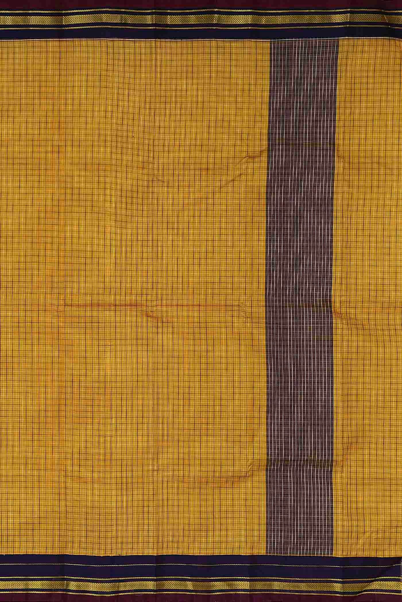 Yellow Kanchipuram Silk Saree