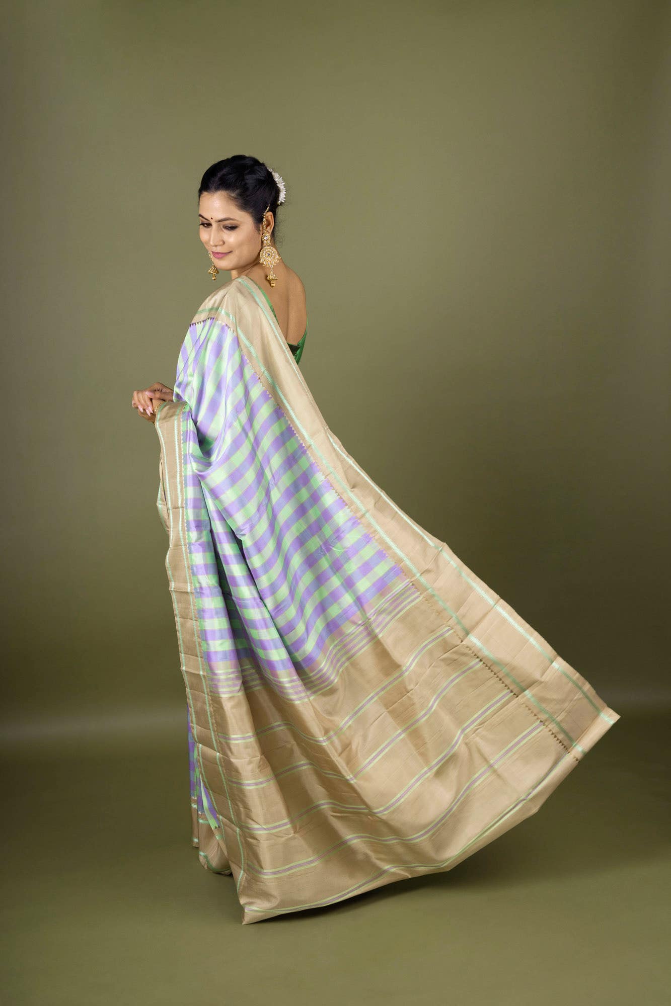 Dark Pink Kanchipuram Silk Saree