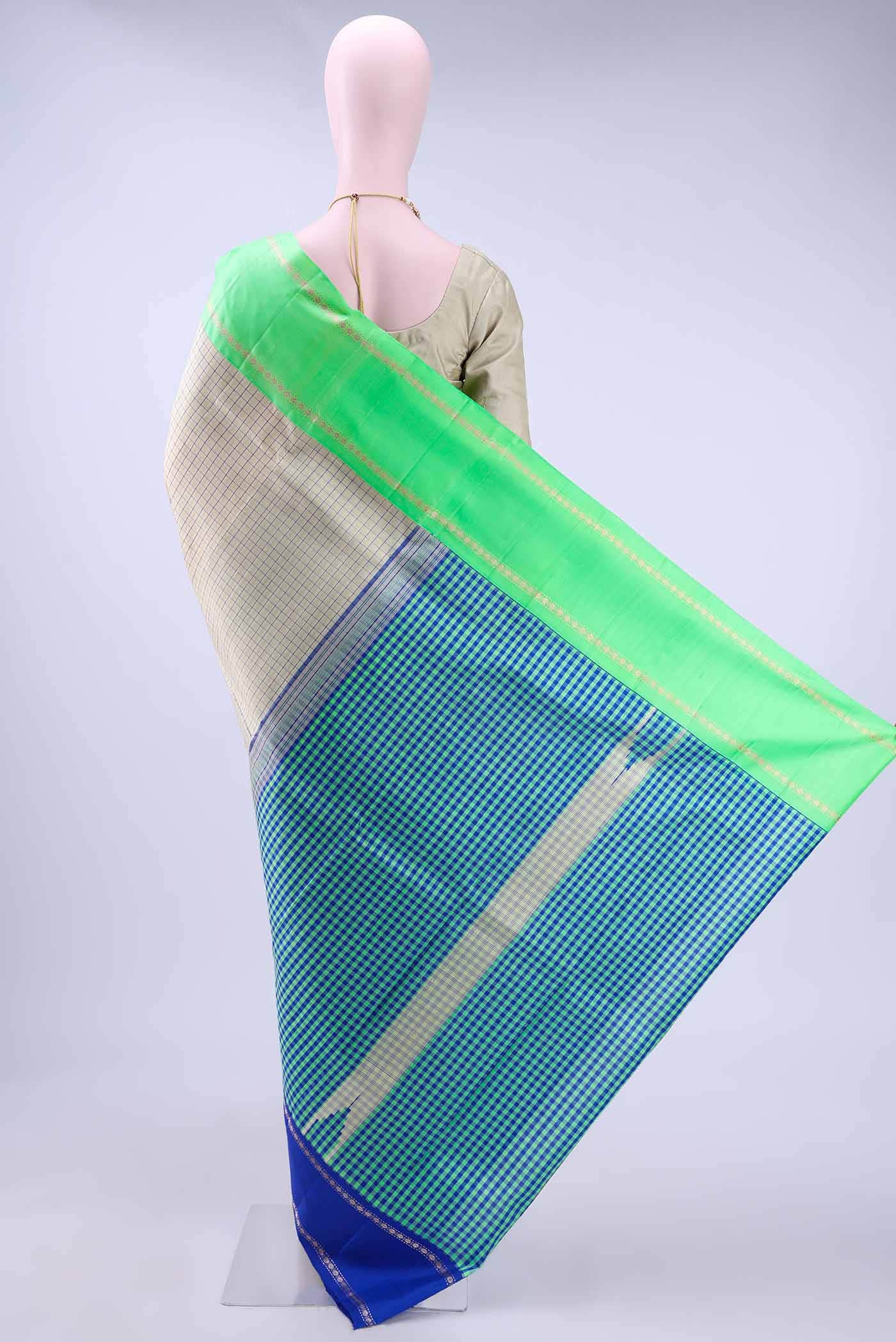 Beige Kanchipuram Silk Saree