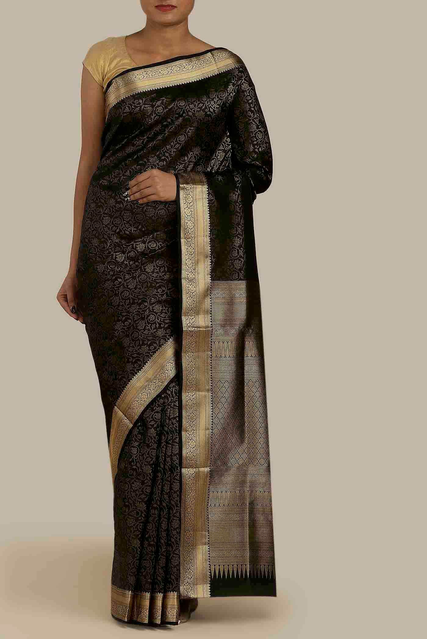 Black Soft Silk Saree