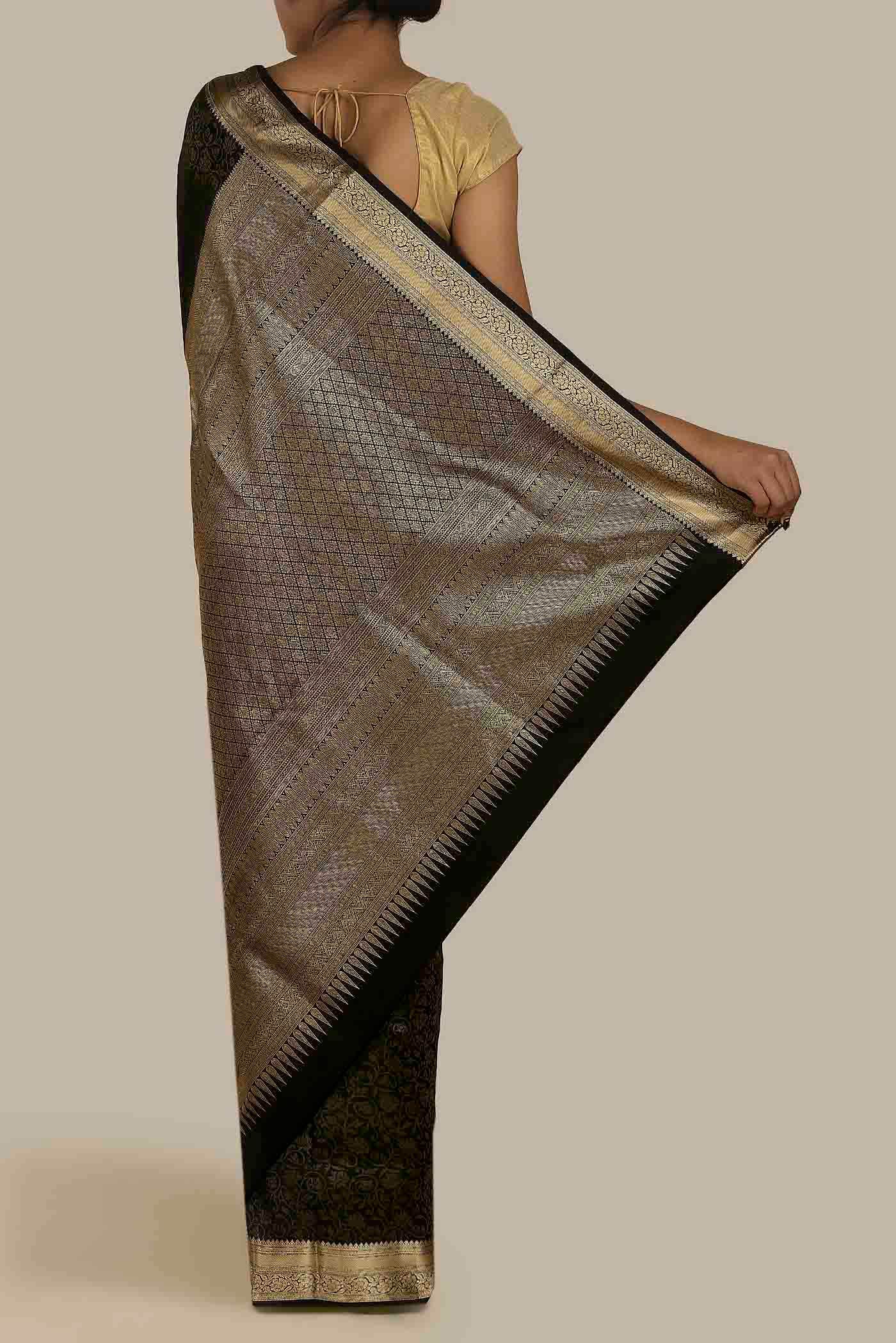 Black Soft Silk Saree