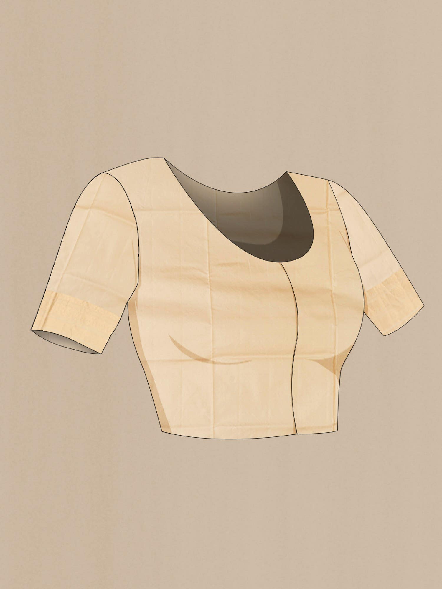 Beige Soft Silk Saree