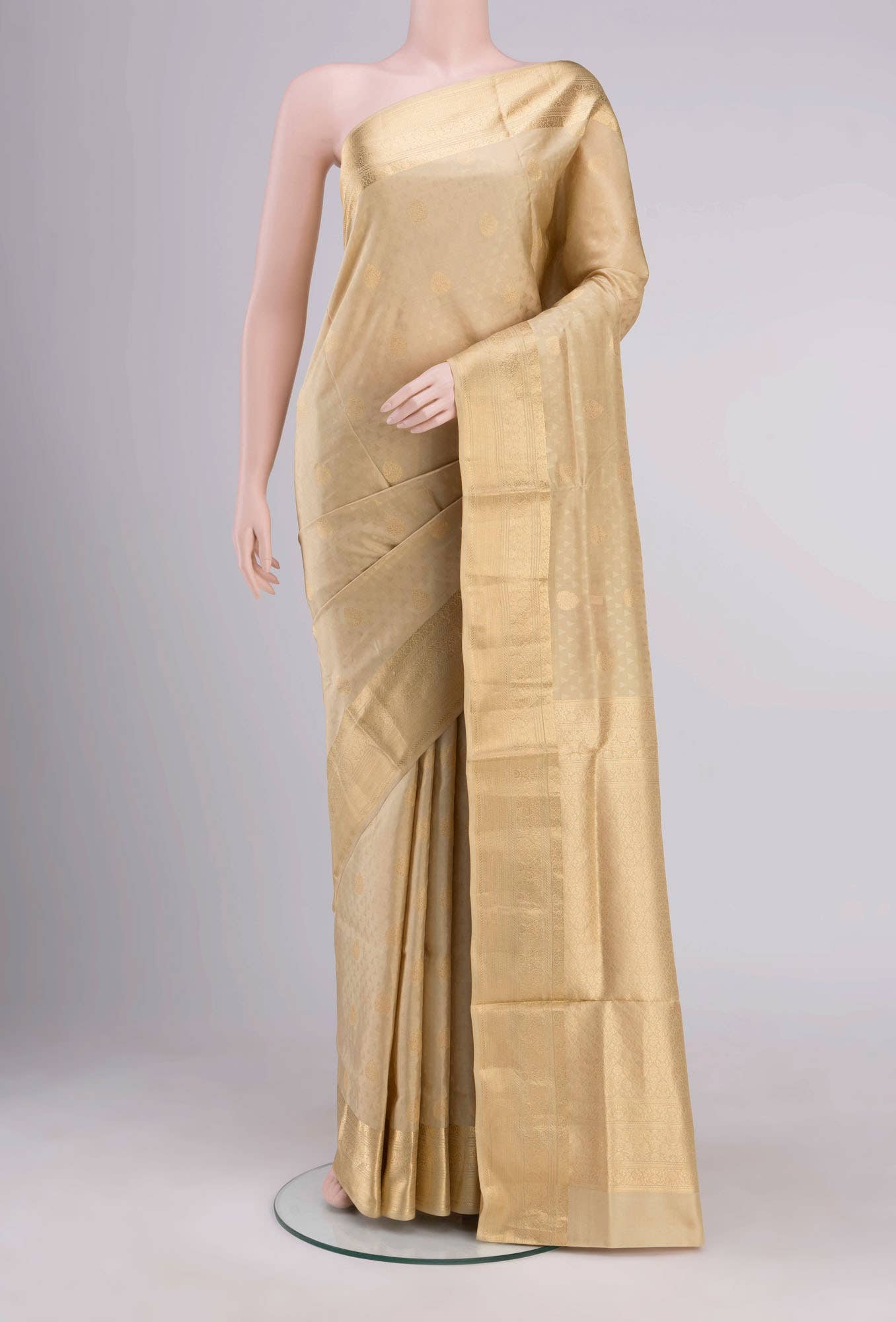 Beige Soft Silk Saree