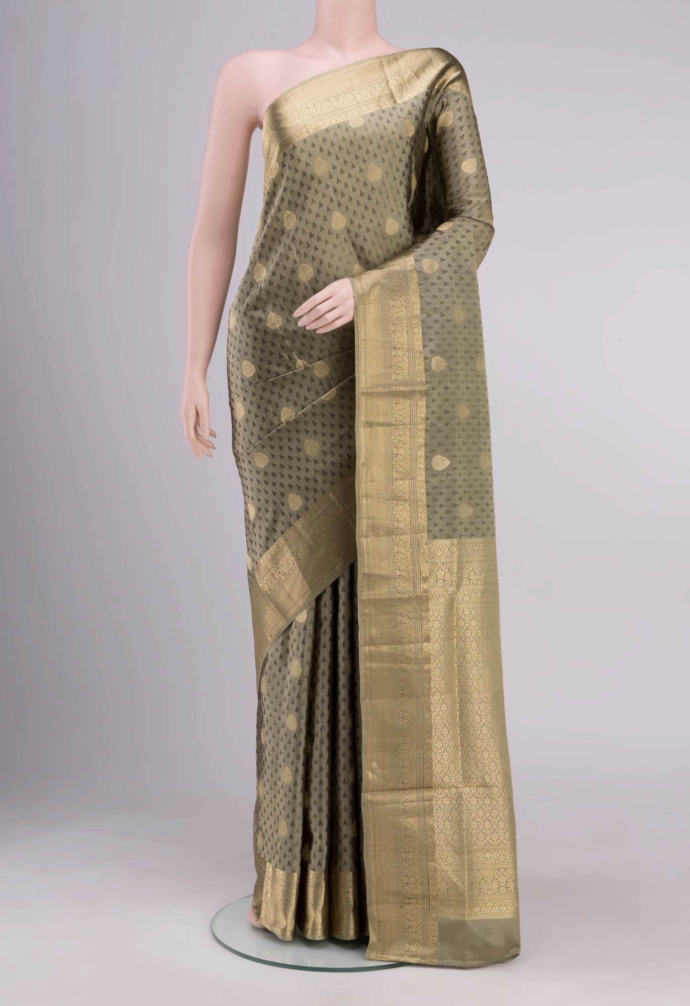 Grey Soft Silk Saree