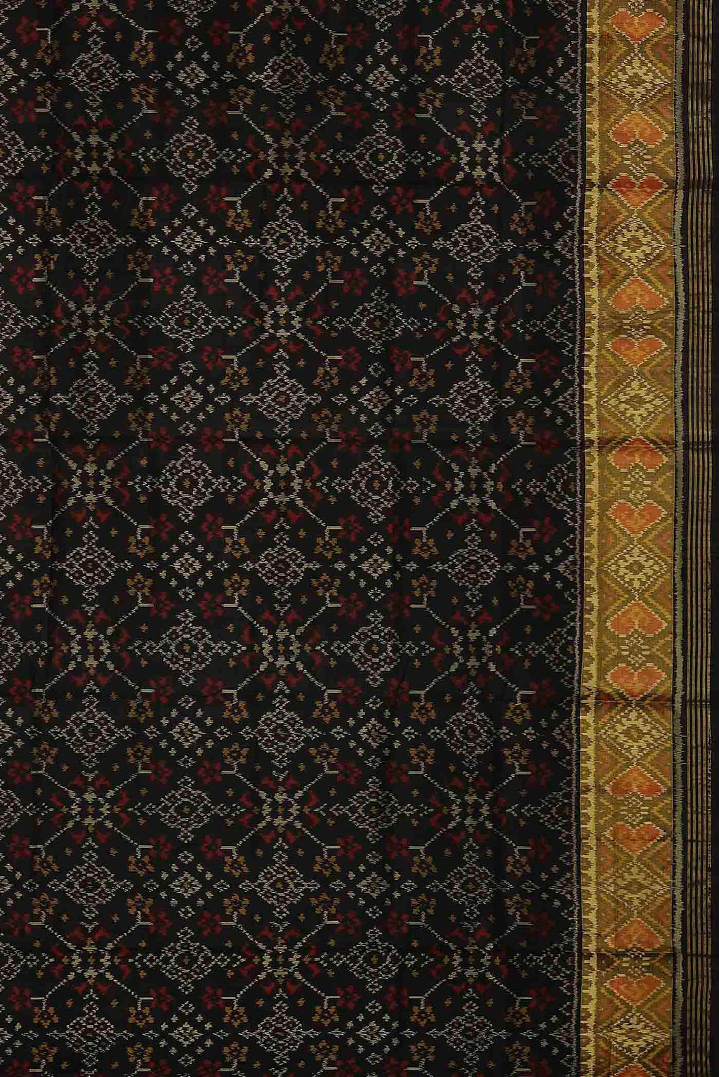 Black Rajkot Patola Silk Saree