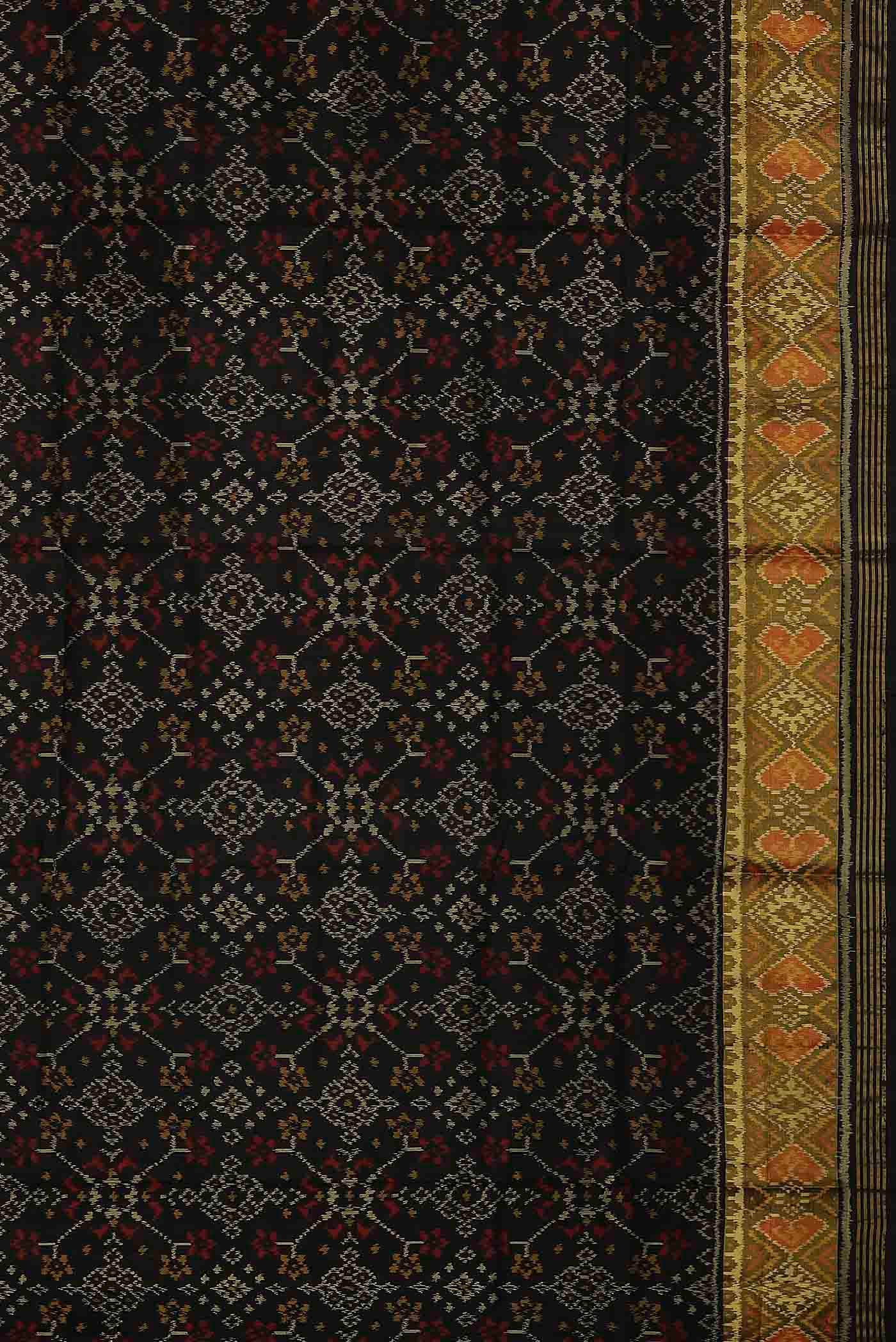 Black Rajkot Patola Silk Saree