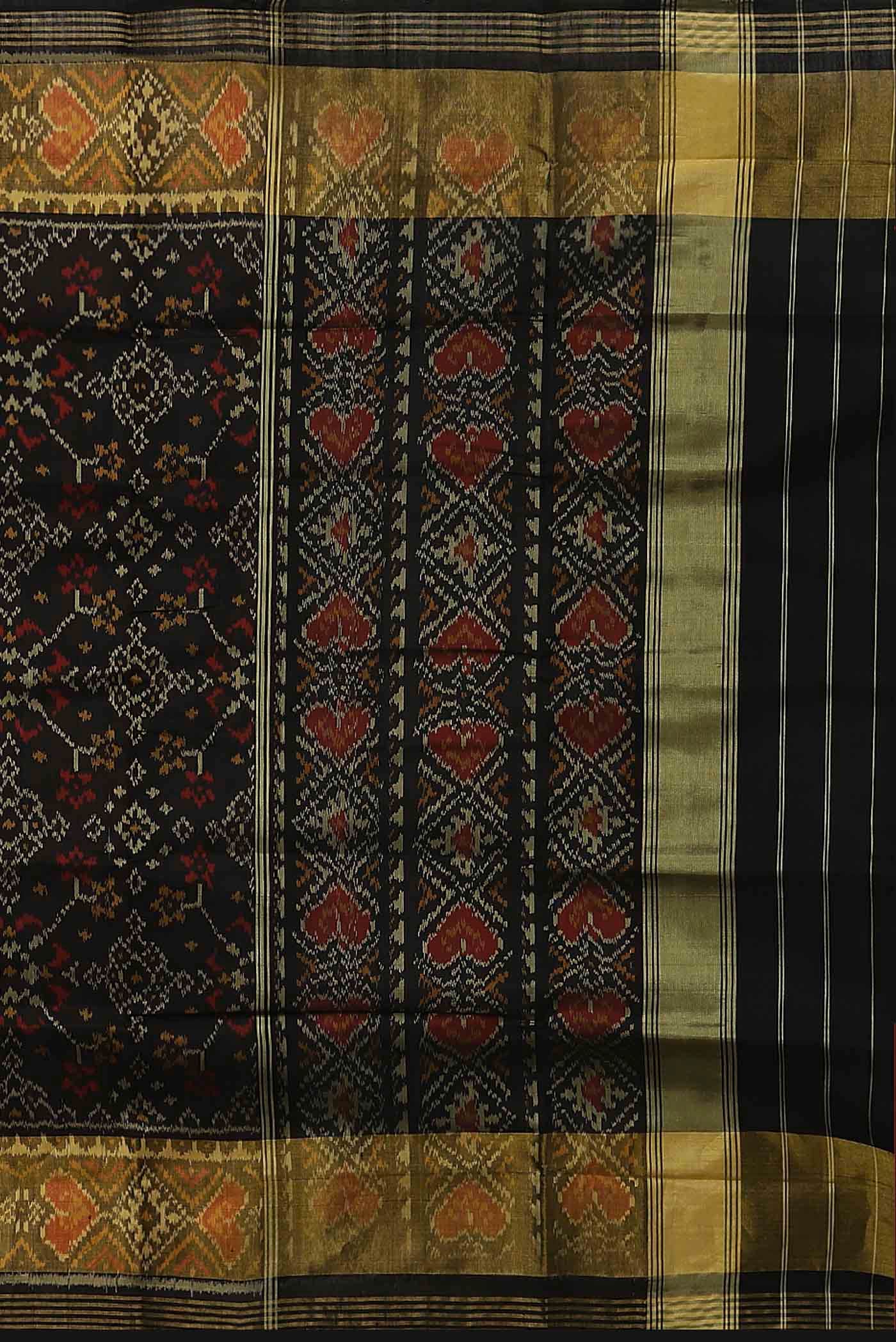 Black Rajkot Patola Silk Saree