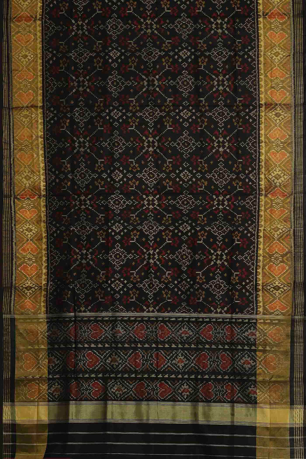 Black Rajkot Patola Silk Saree