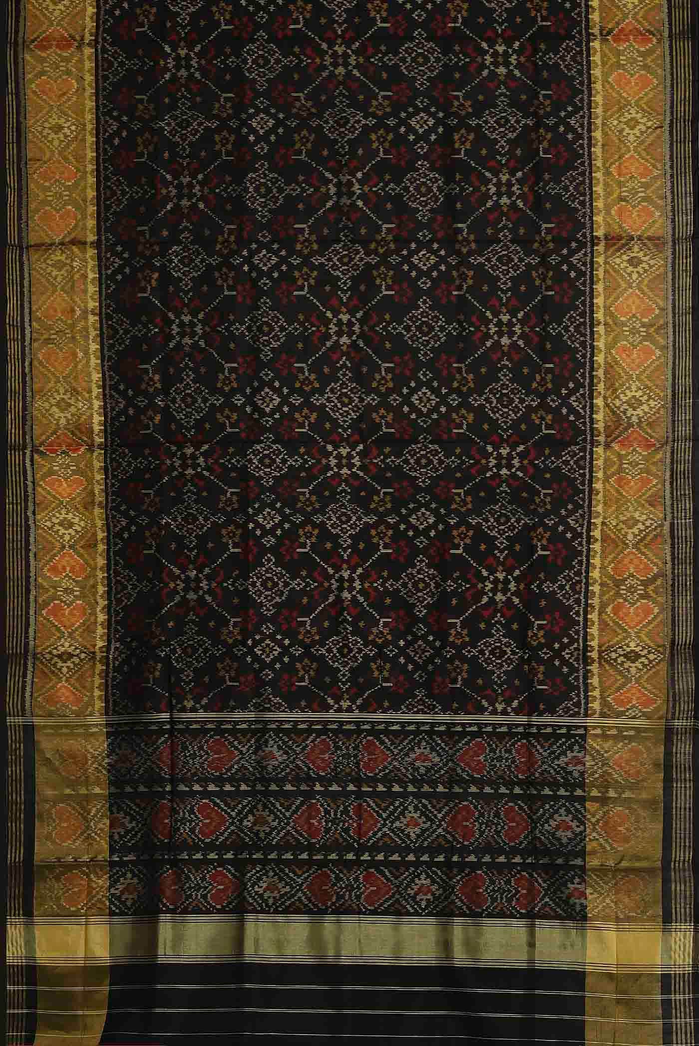 Black Rajkot Patola Silk Saree