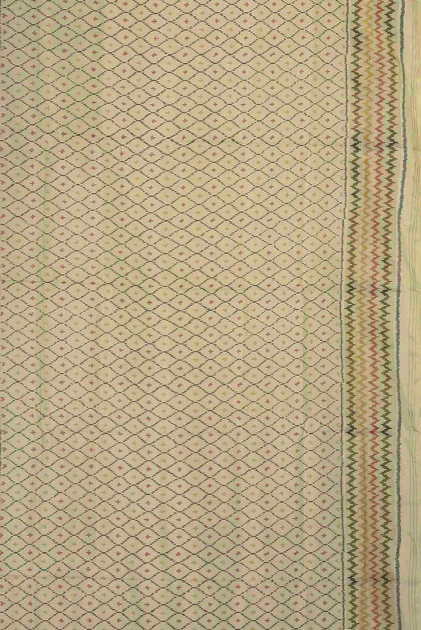 Cream Rajkot Patola Silk Saree
