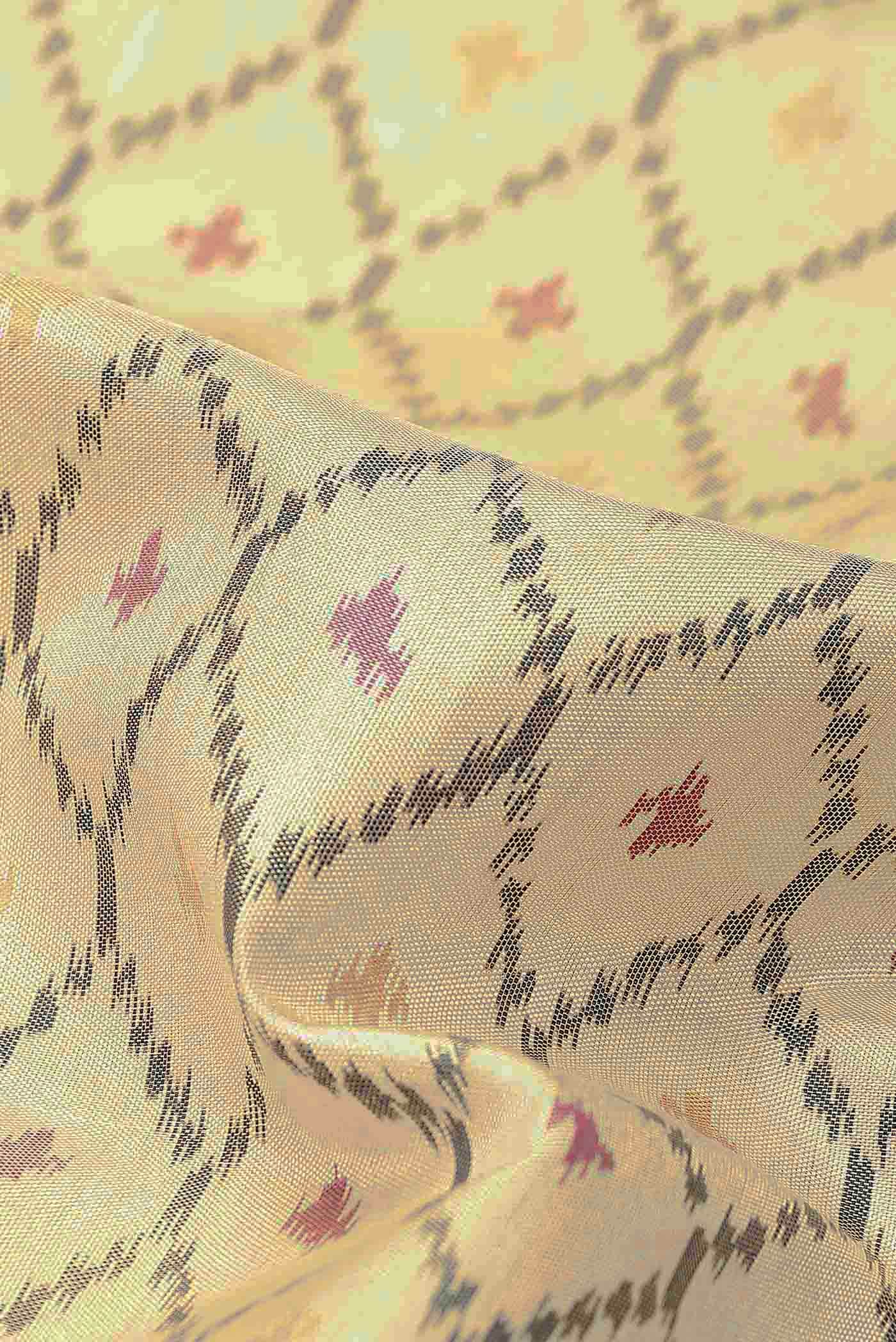 Cream Rajkot Patola Silk Saree