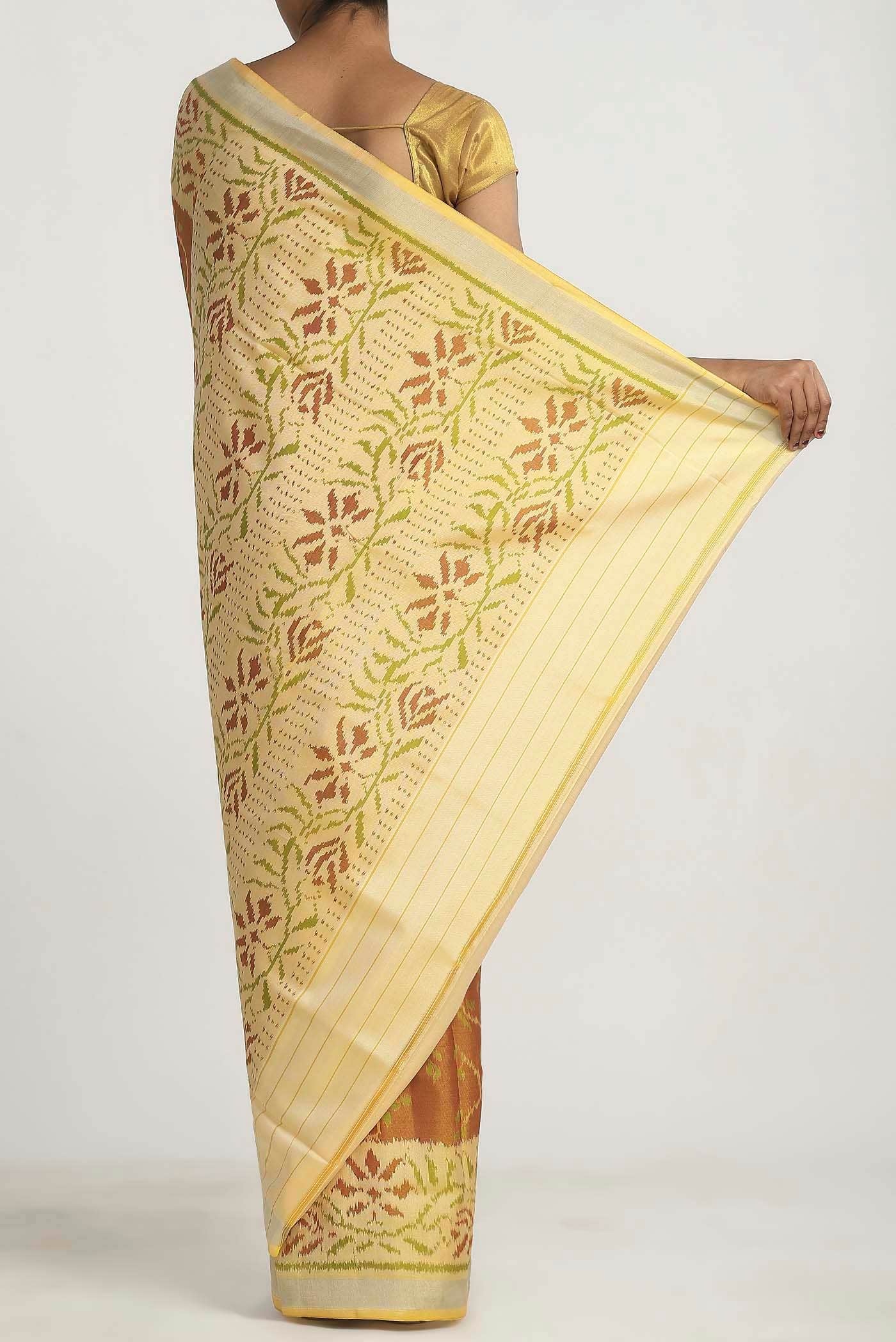 Orange Rajkot Patola Silk Saree