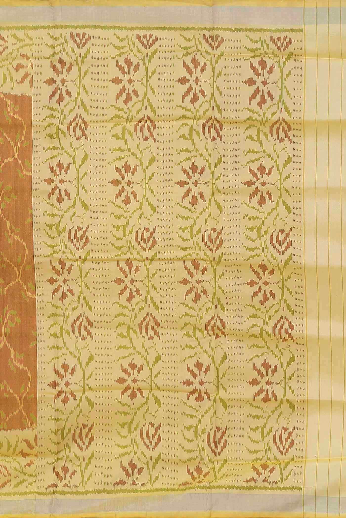 Orange Rajkot Patola Silk Saree