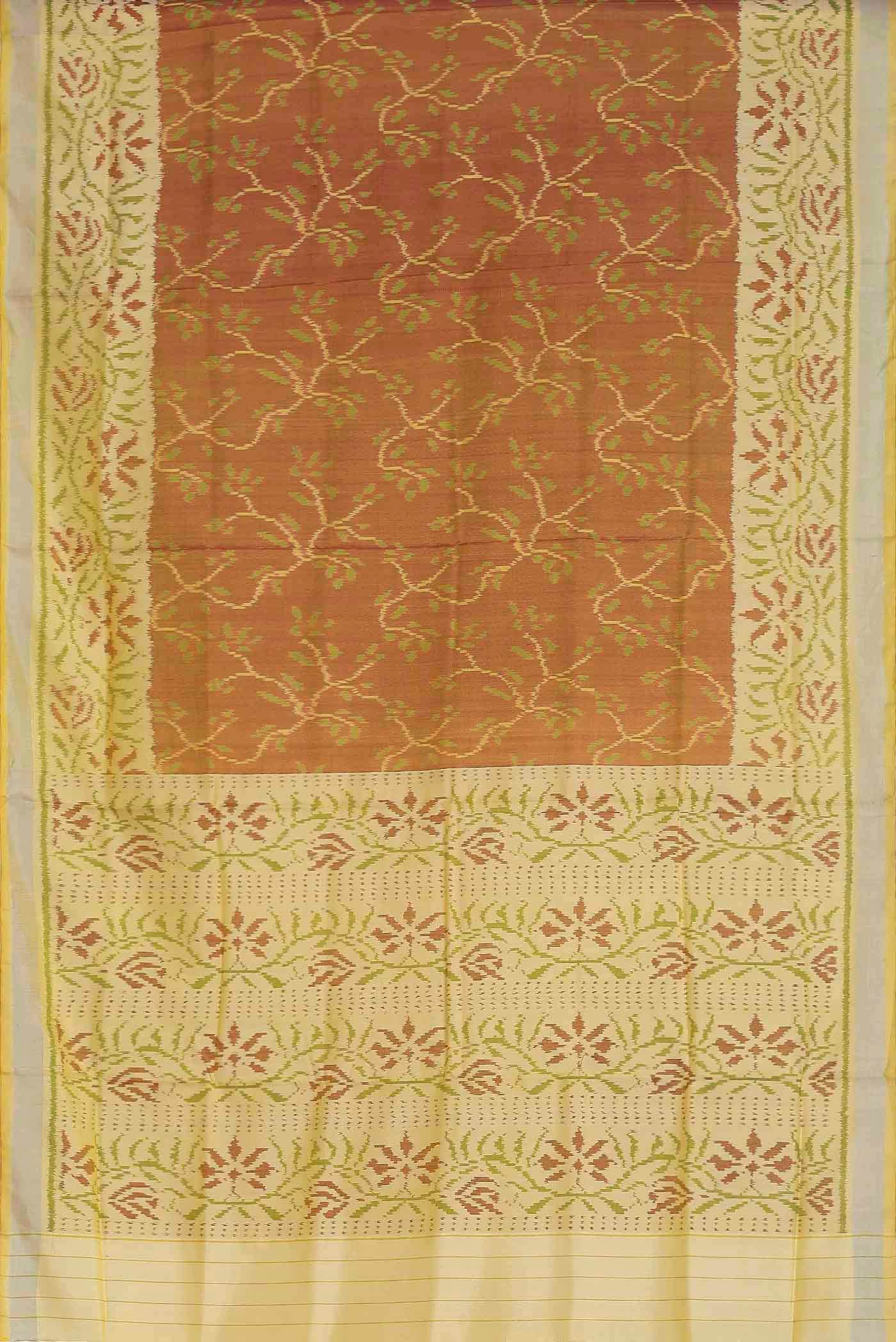 Orange Rajkot Patola Silk Saree