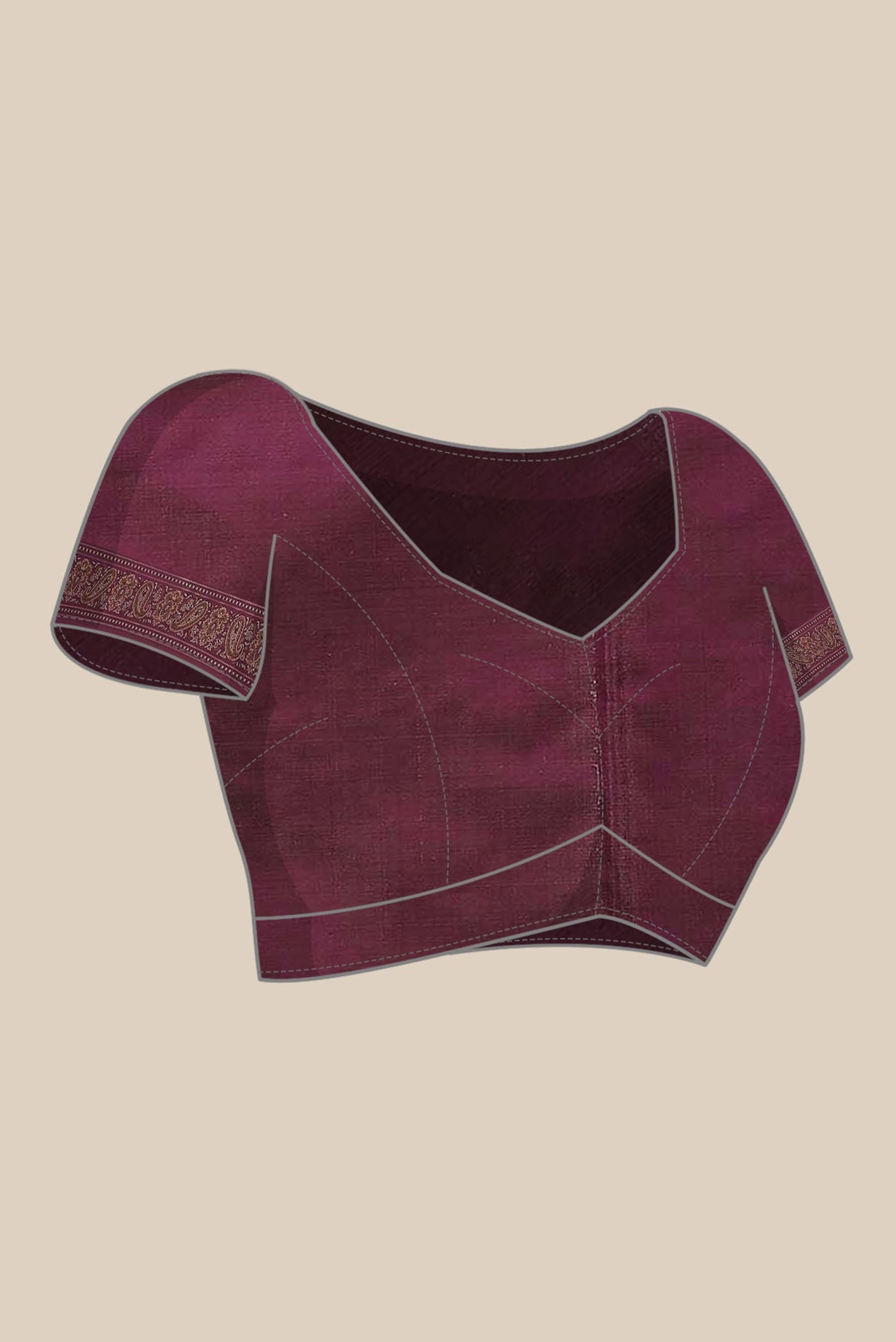 Maroon Banarasi Tanchoi Silk Saree