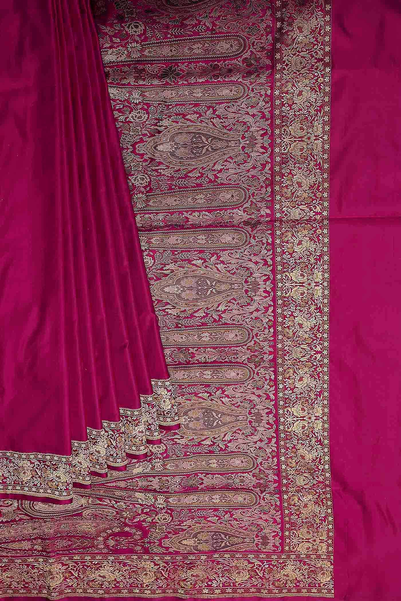 Pink Banarasi Silk Saree