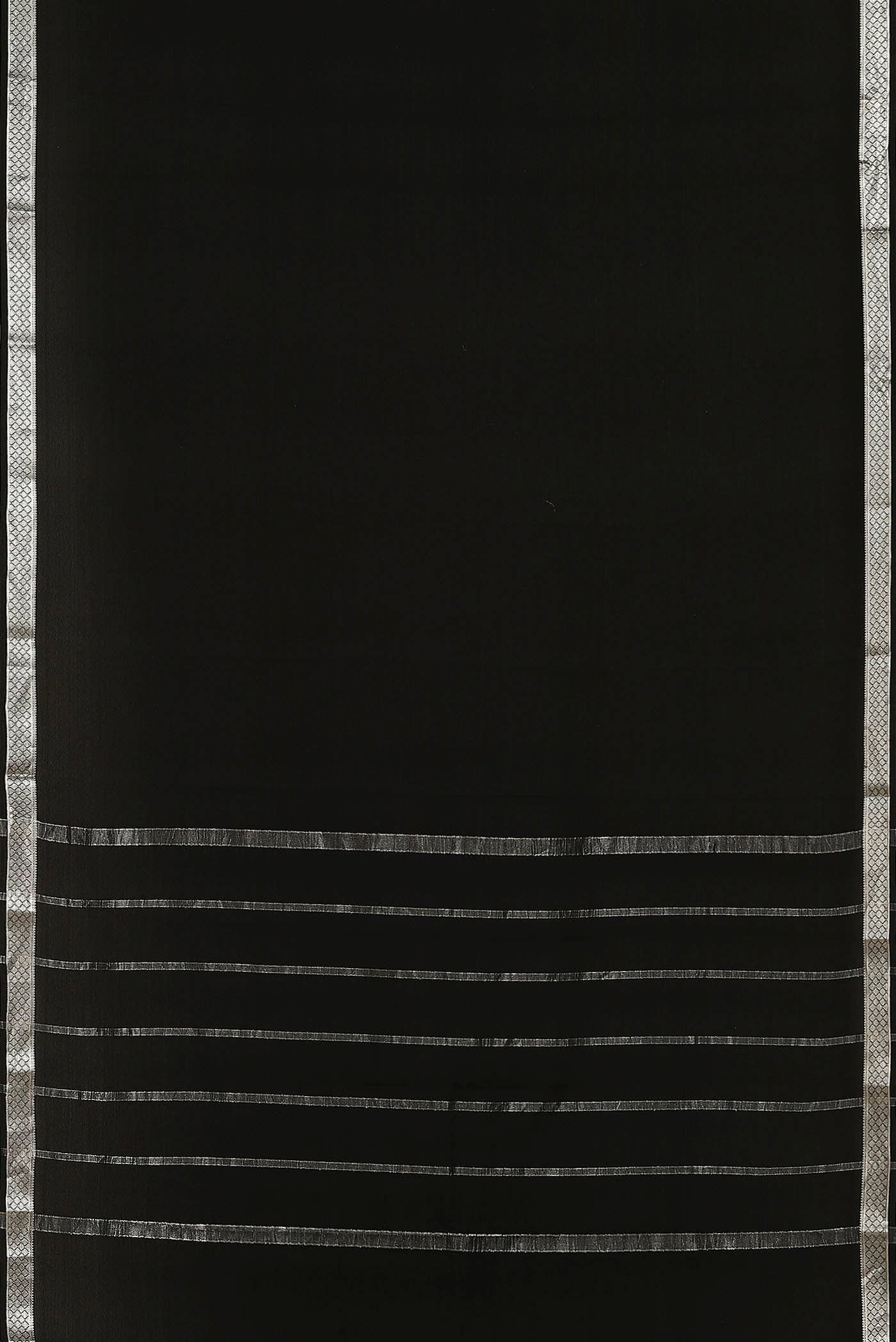 Black Mysore Crepe Saree