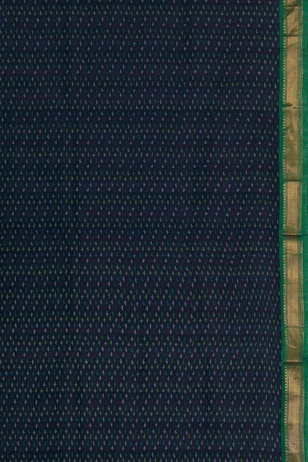 Navy Blue Pochampally Cotton Saree