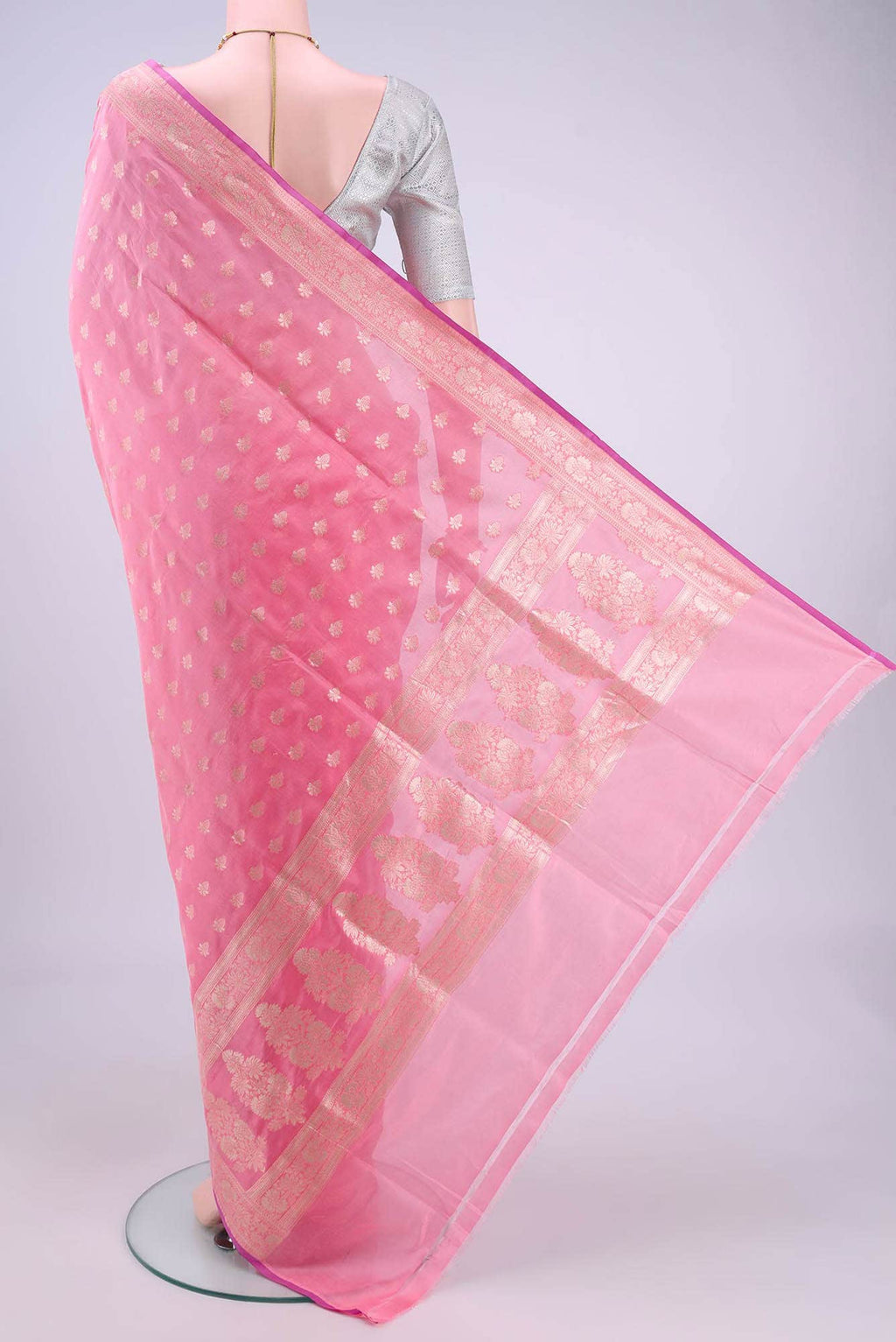 Pink Banarasi Silk Saree