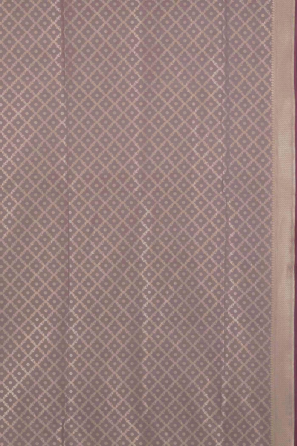 Lavender Banarasi Silk Saree