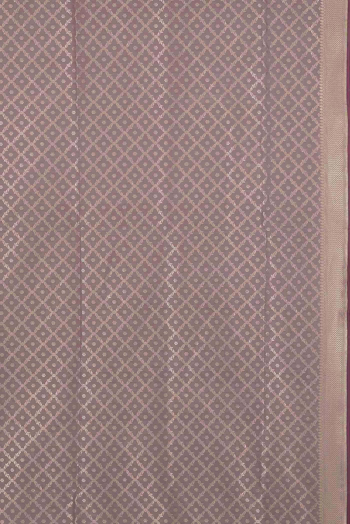 Lavender Banarasi Silk Saree