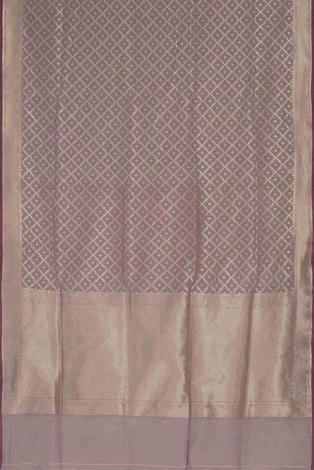 Lavender Banarasi Silk Saree