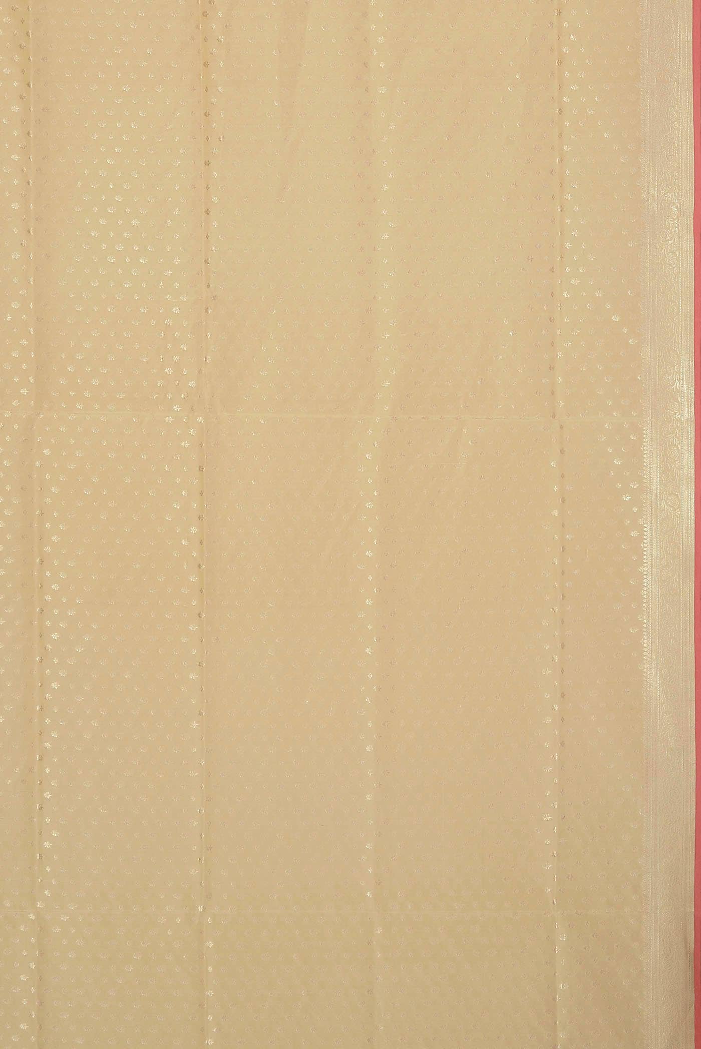 Beige Banarasi Silk Saree