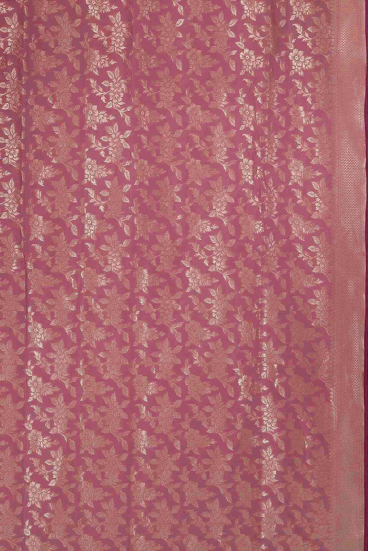 Pink Banarasi Katan Silk Saree