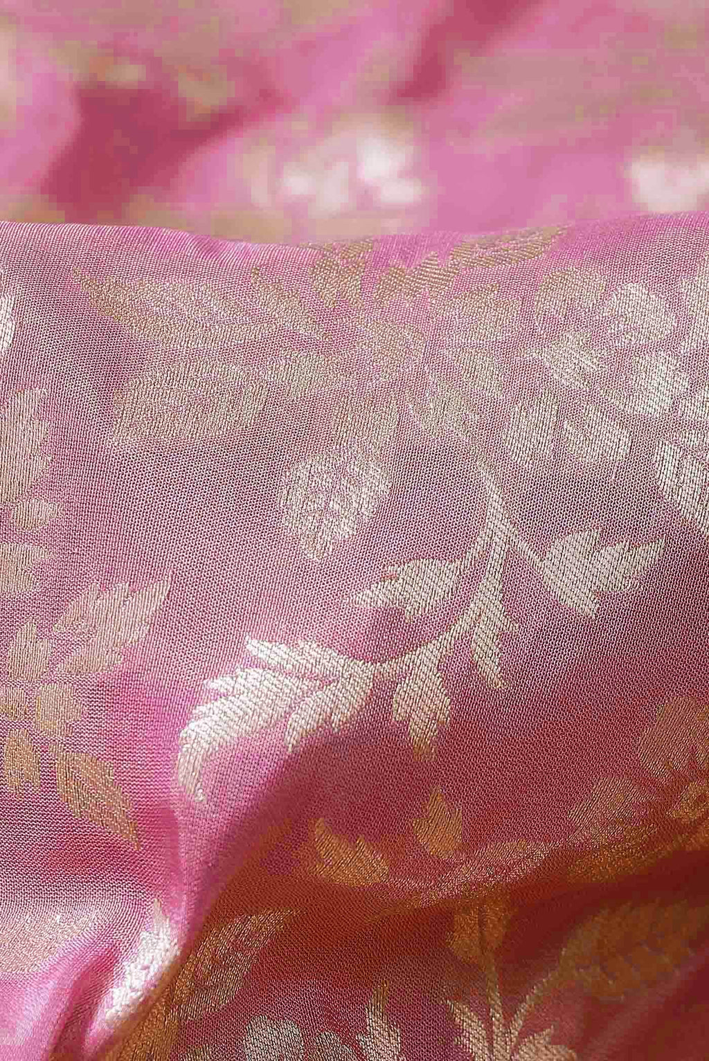 Pink Banarasi Katan Silk Saree