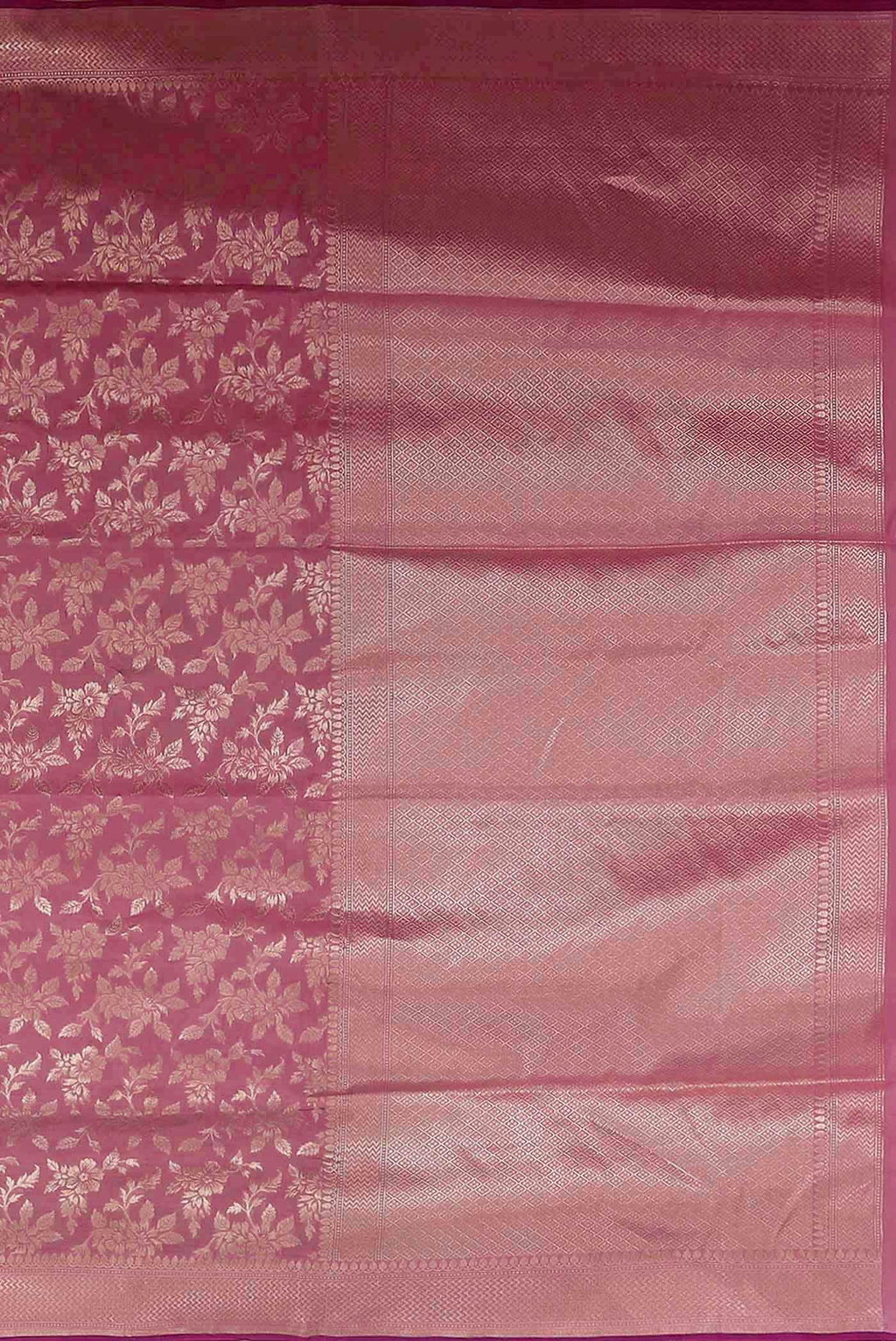 Pink Banarasi Katan Silk Saree