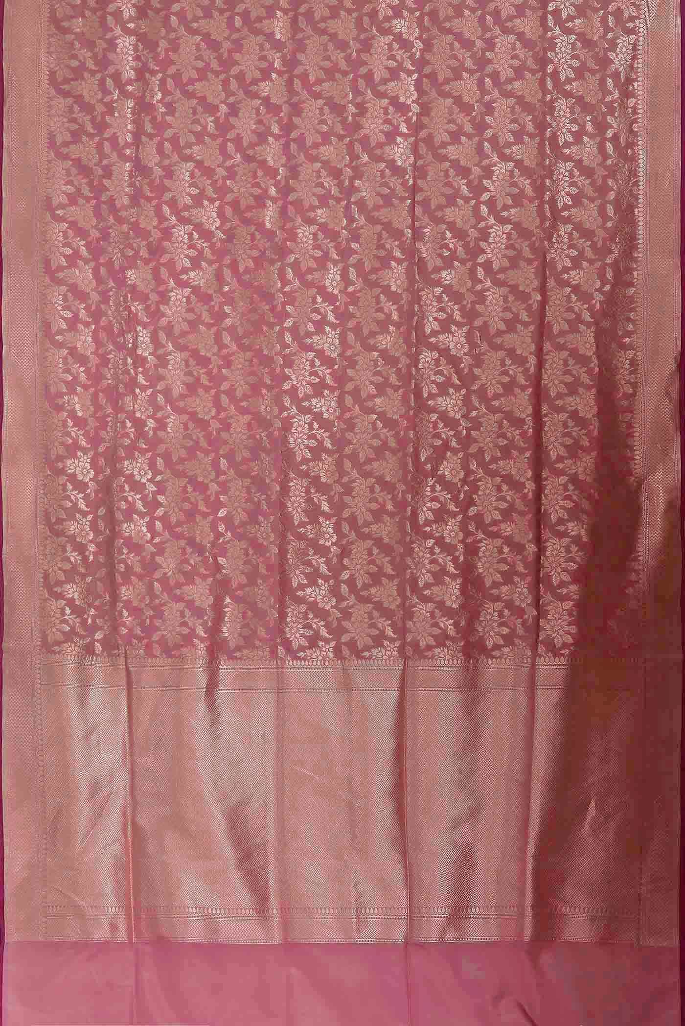 Pink Banarasi Katan Silk Saree