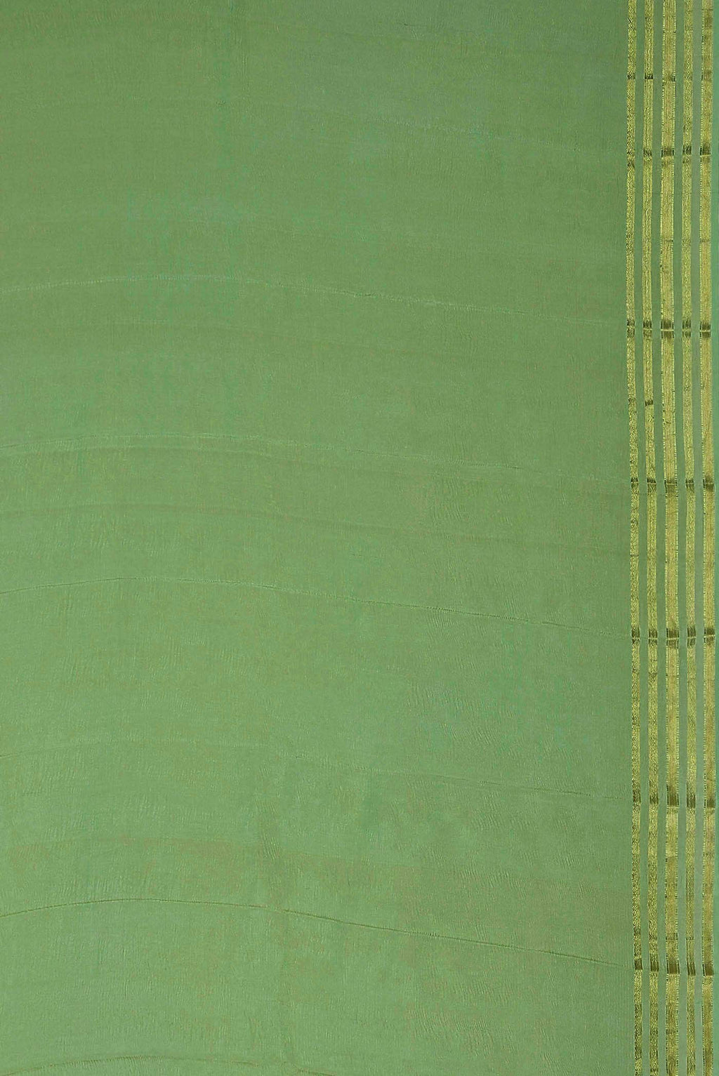 Green Mysore Crepe Saree