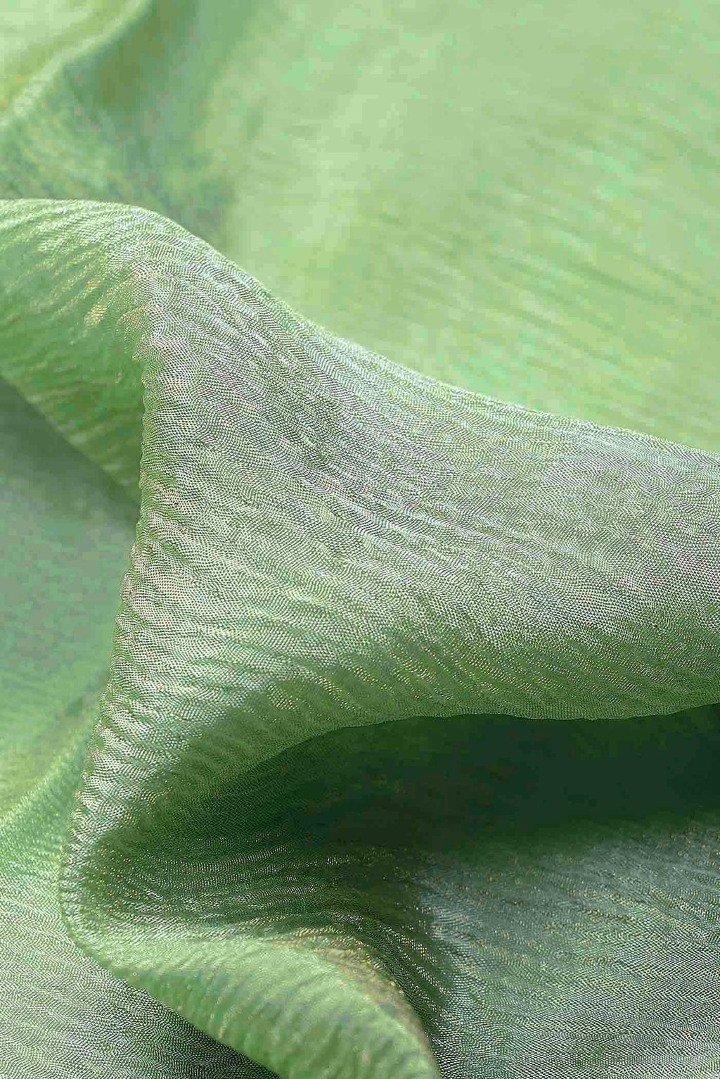 Green Mysore Crepe Saree