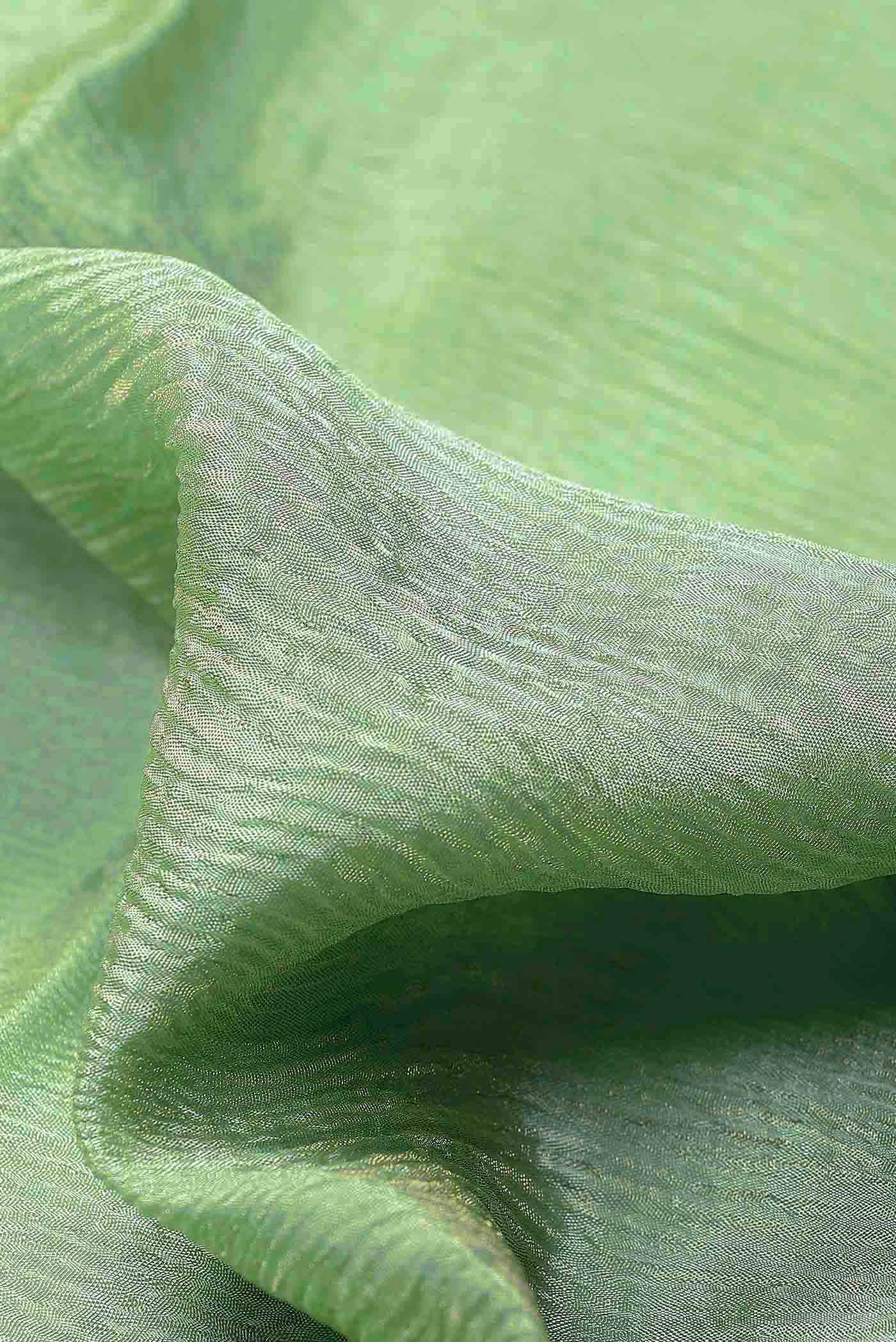 Green Mysore Crepe Saree
