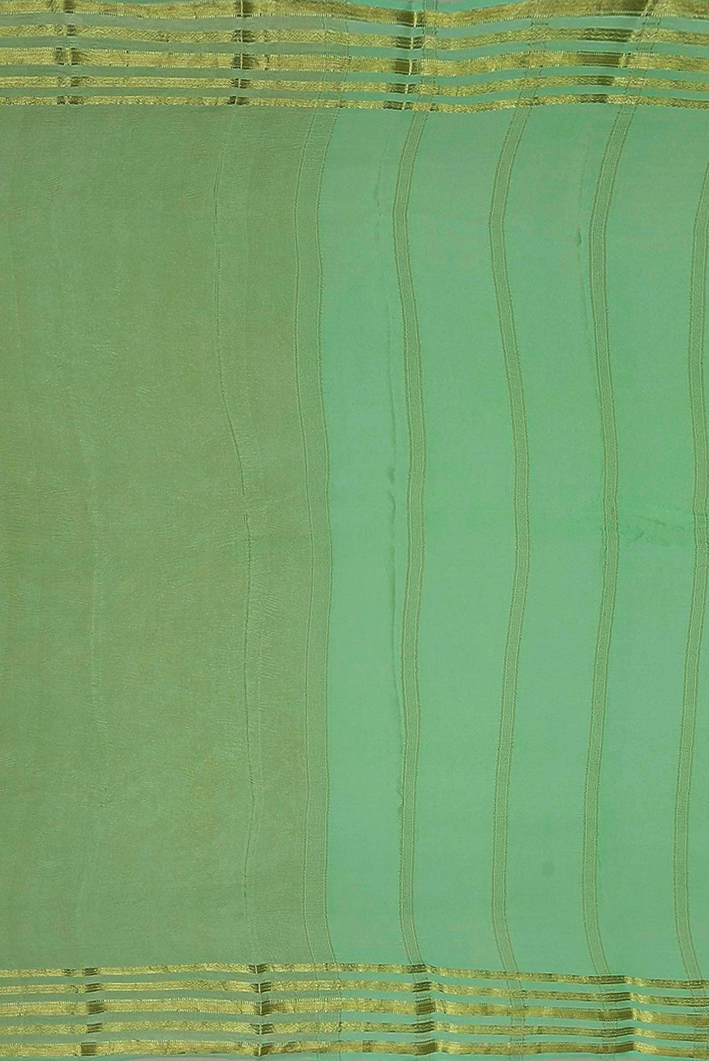 Green Mysore Crepe Saree