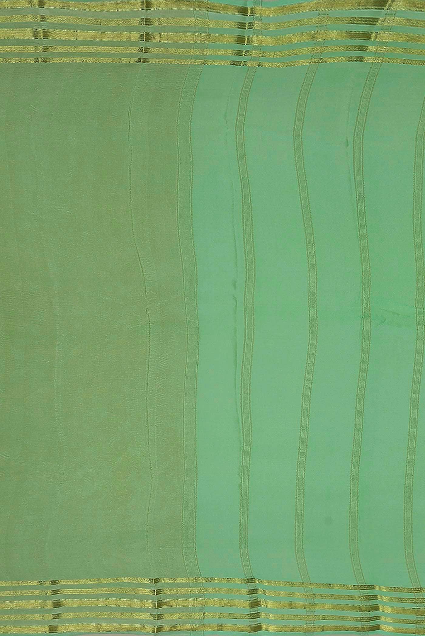 Green Mysore Crepe Saree