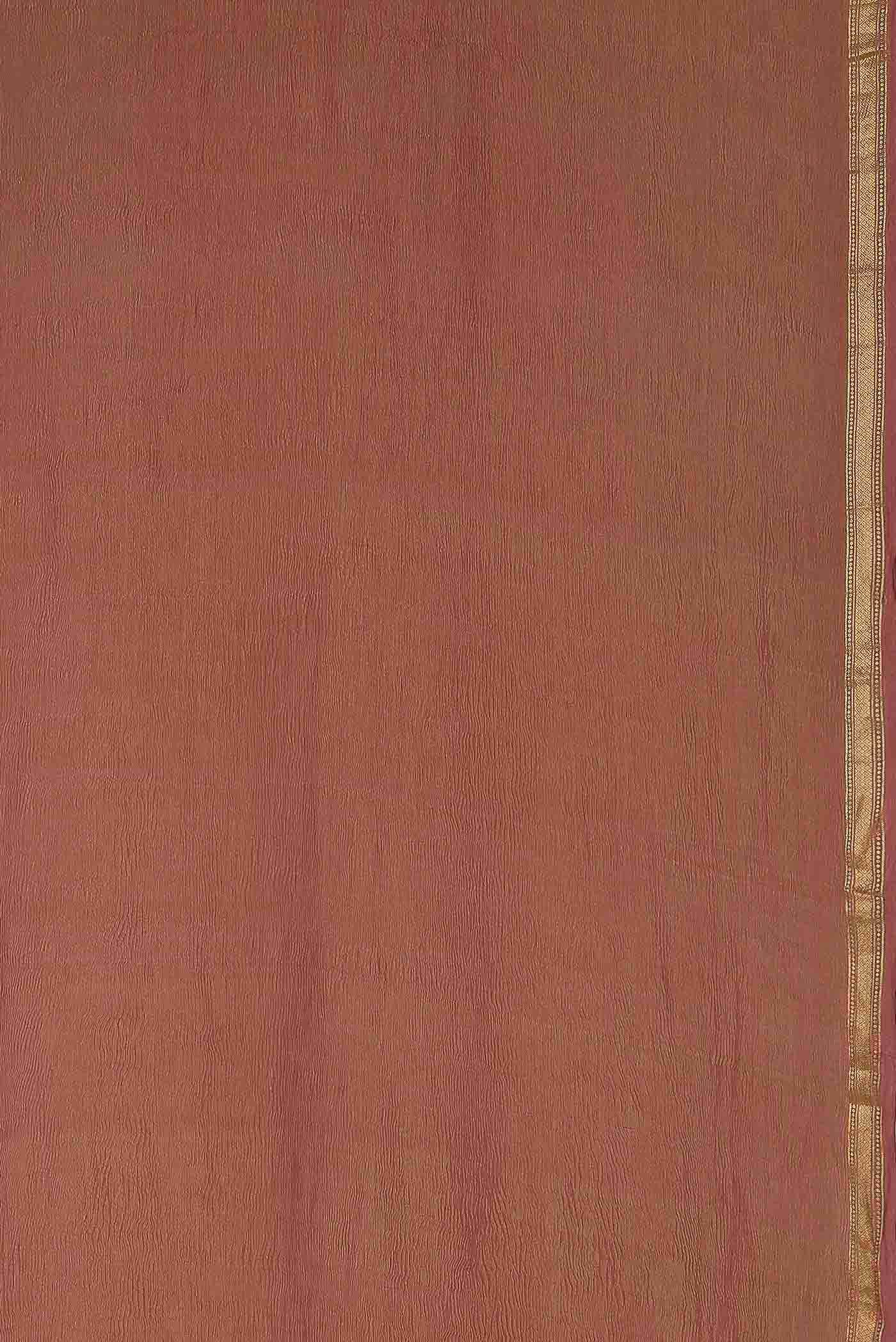 Pink Mysore Crepe Saree