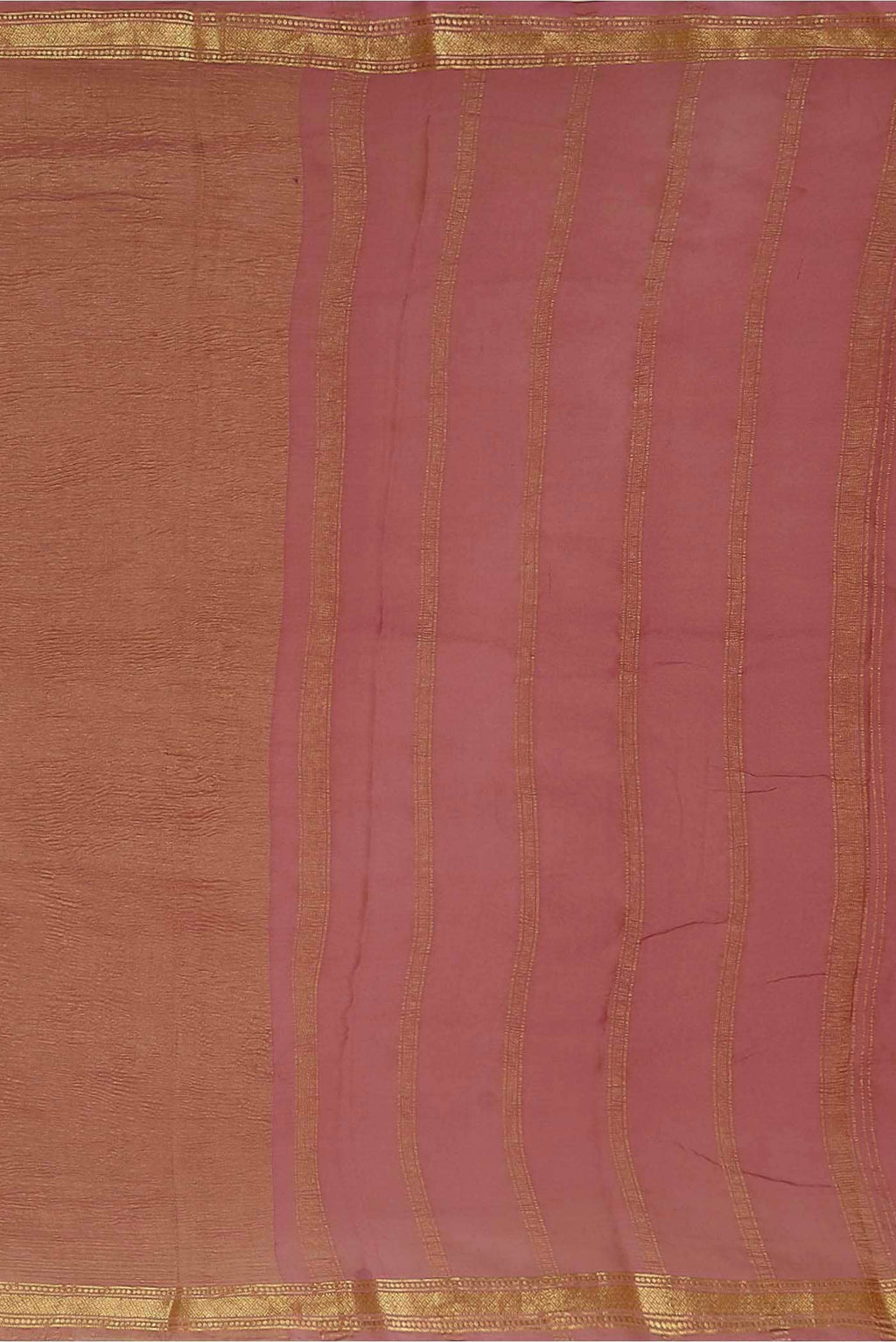Pink Mysore Crepe Saree
