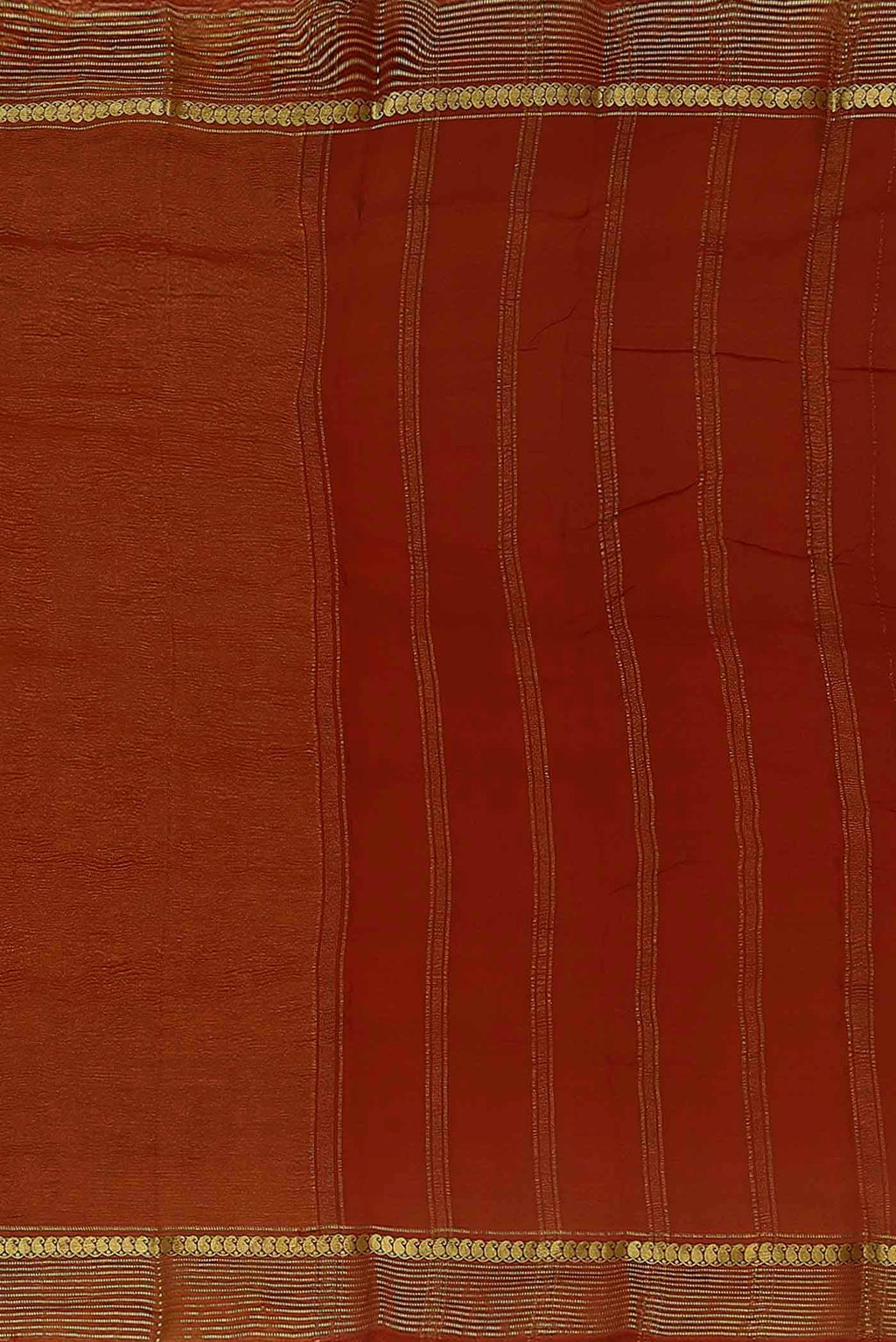Maroon Mysore Crepe Saree