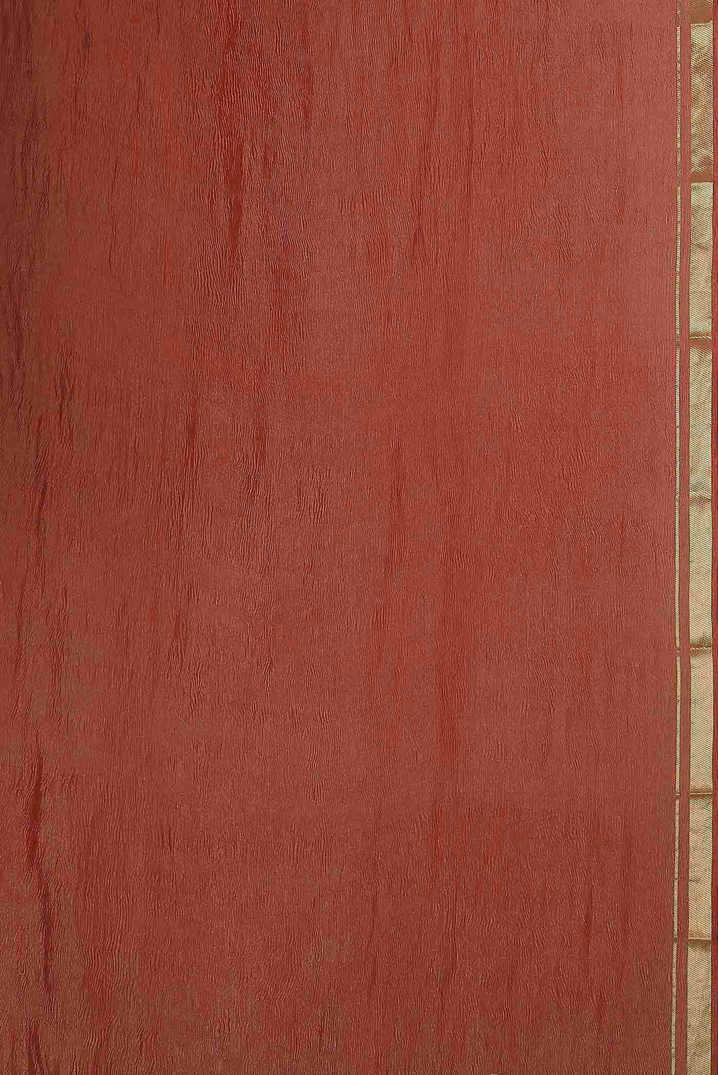 Maroon Mysore Crepe Saree