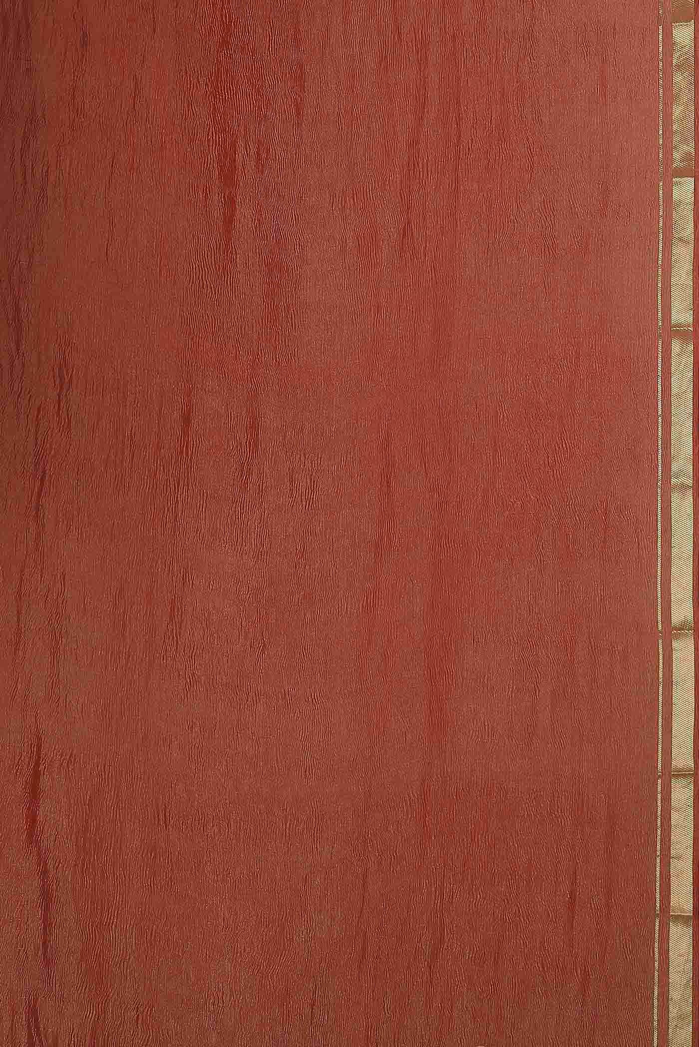 Maroon Mysore Crepe Saree