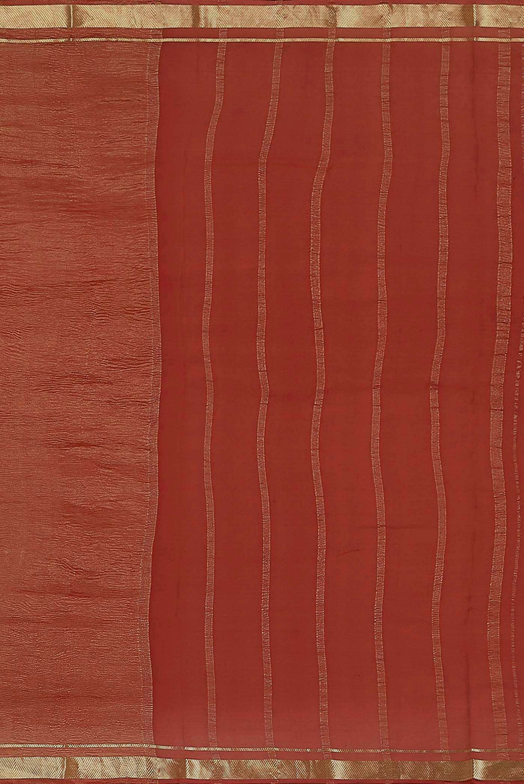 Maroon Mysore Crepe Saree