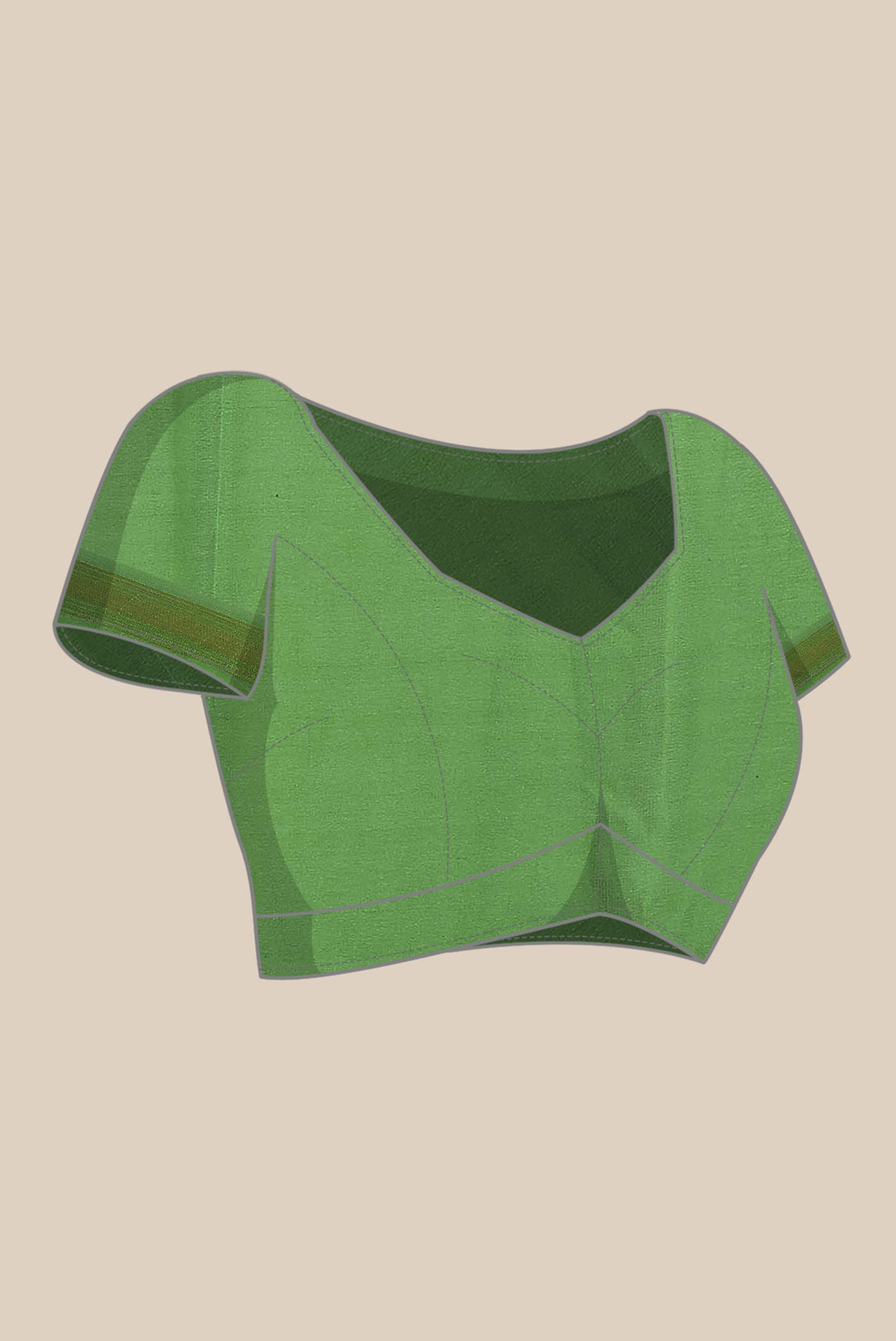 Green Mysore Crepe Saree