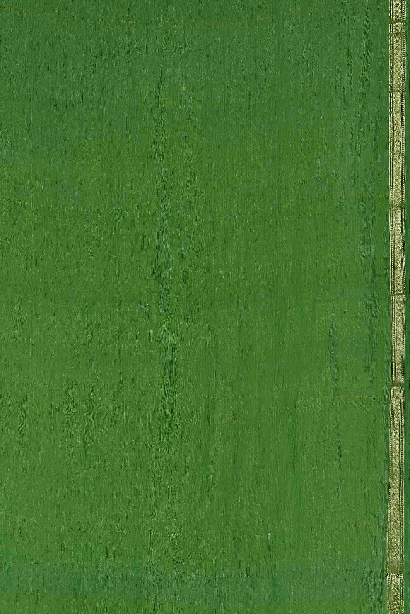 Green Mysore Crepe Saree