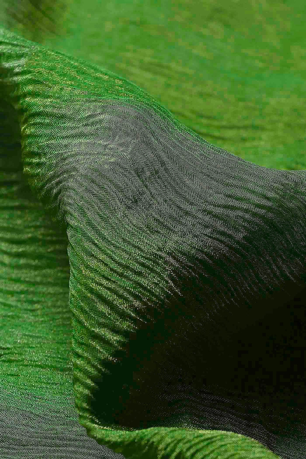 Green Mysore Crepe Saree