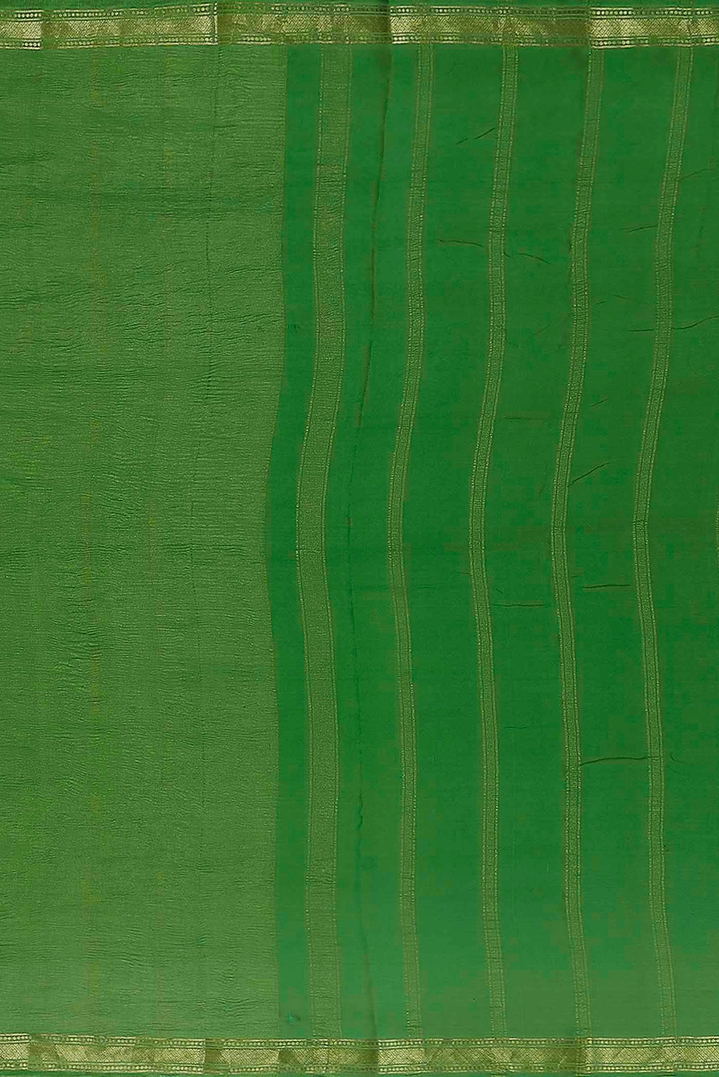 Green Mysore Crepe Saree