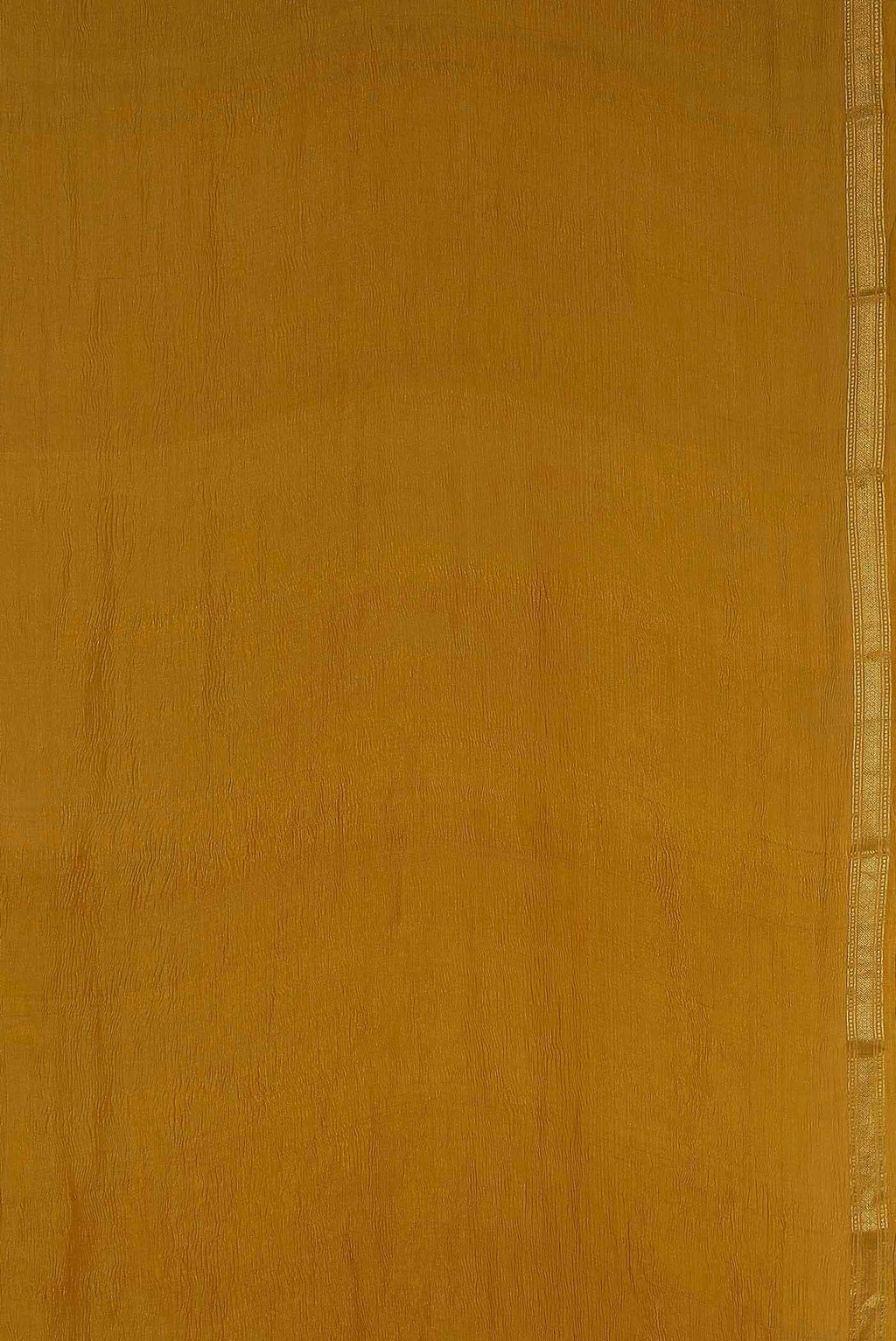 Mustard Mysore Crepe Saree