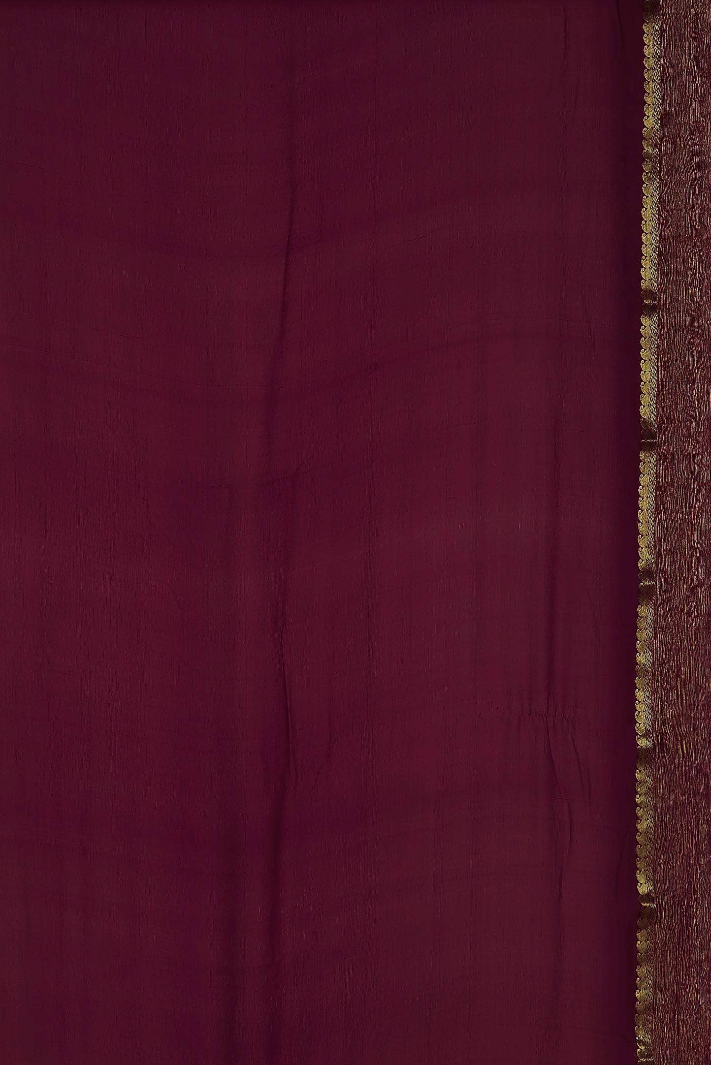 Purple Mysore Crepe Saree